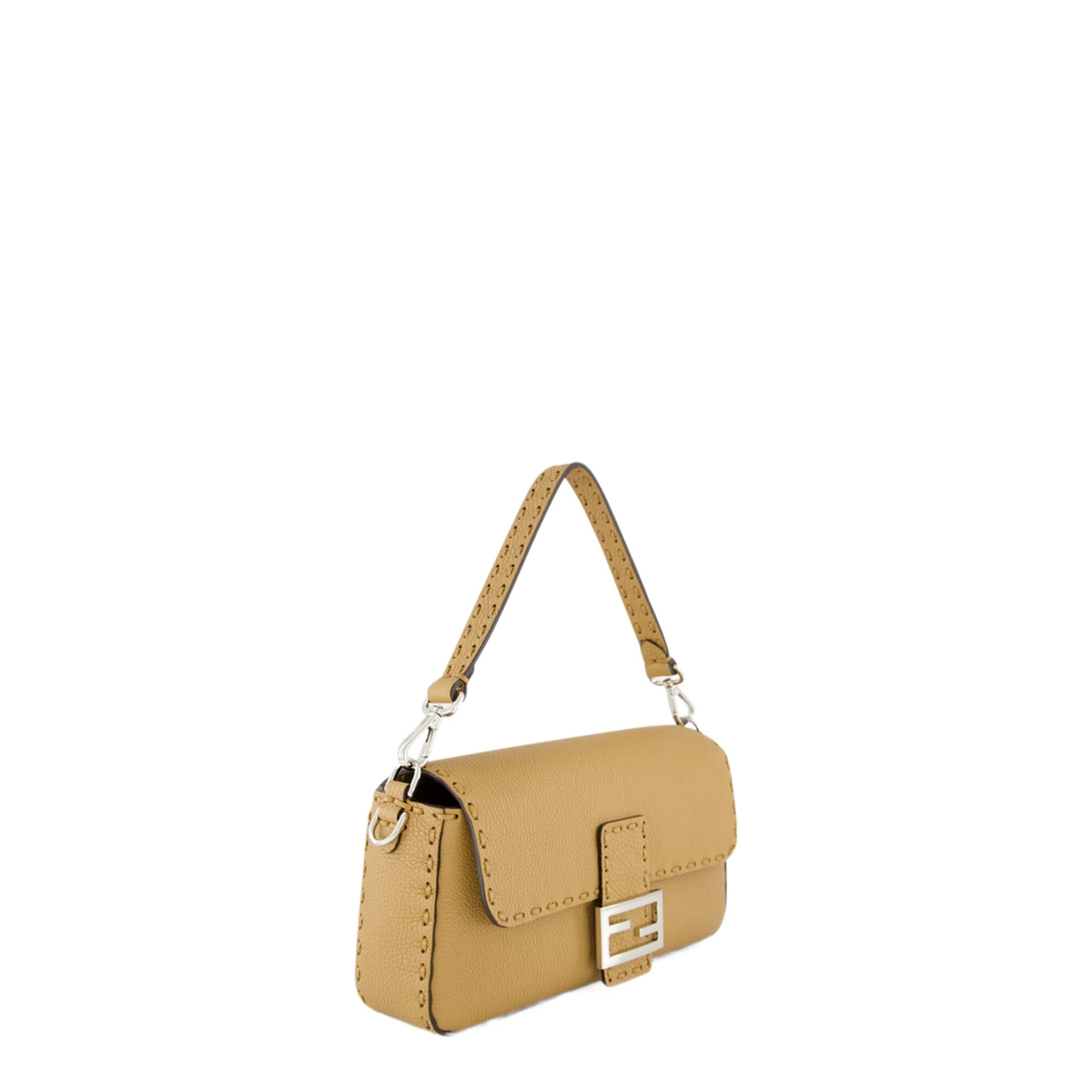 Fendi Ff Plaque Foldover-top Shoulder Bag