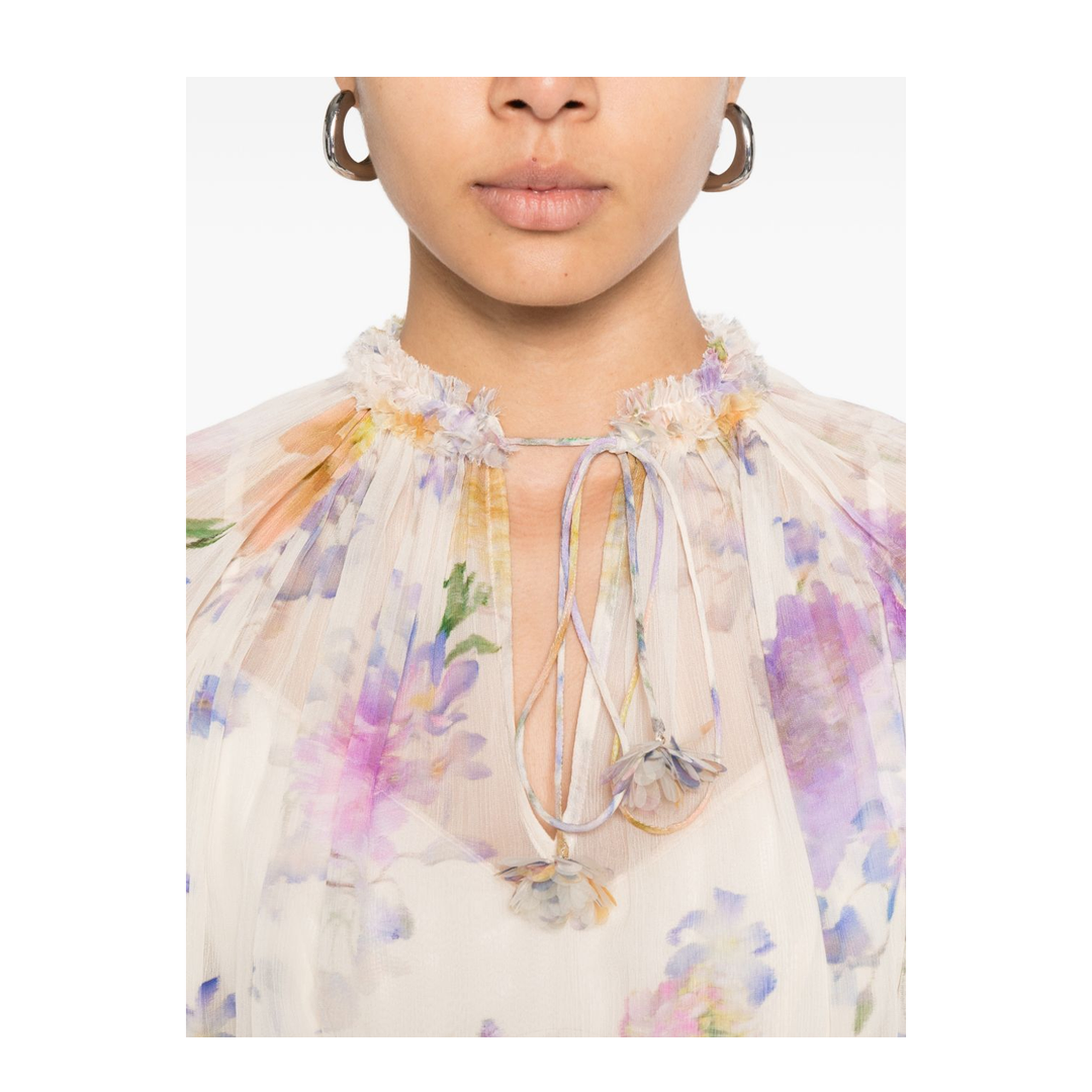 Luna Ruffle Floral Blouse