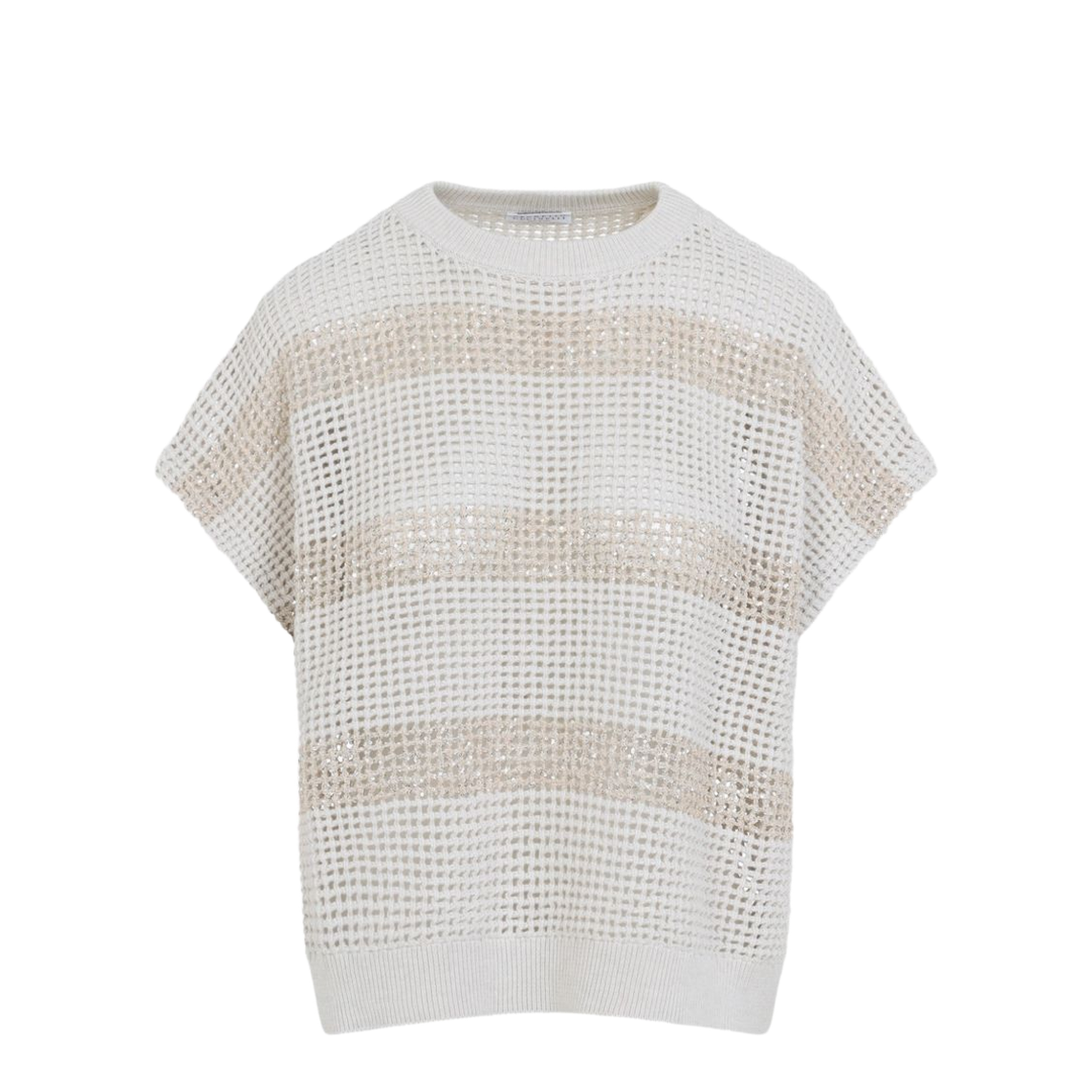 Knit Striped Sweater Ivory