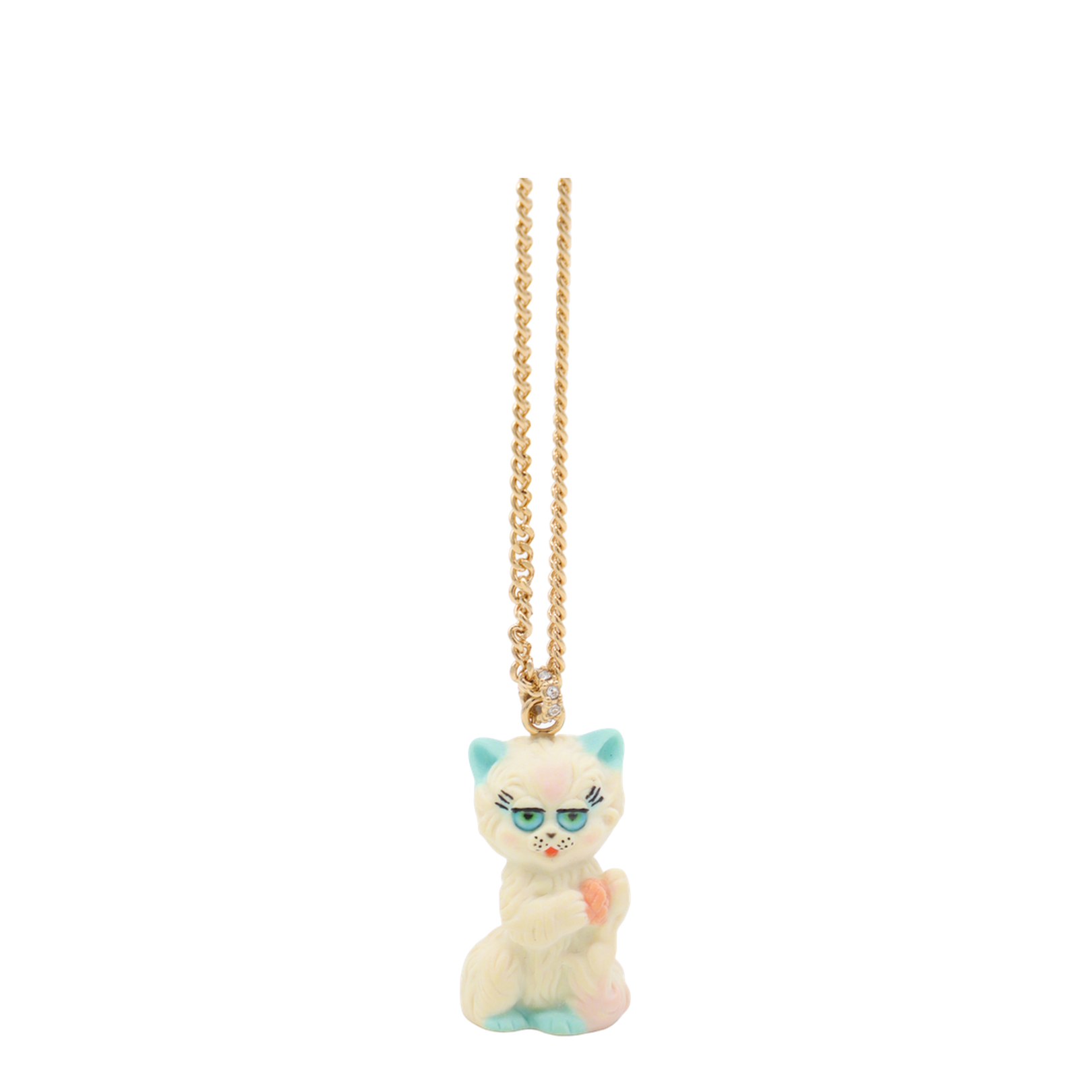 Chain Necklace with Le Chat de la Maison Pendant