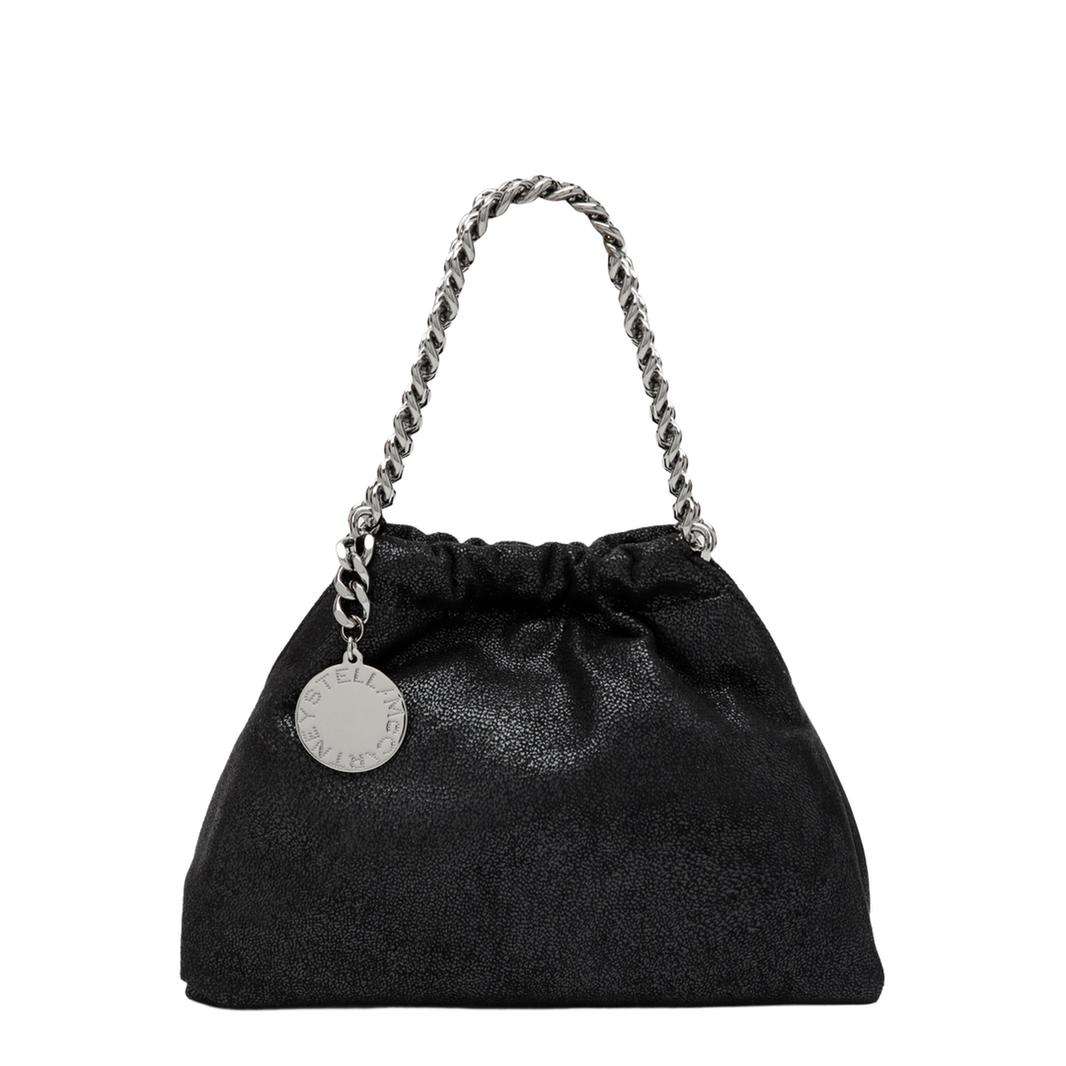 Black Falabella Mini Drawstring Shoulder Bag