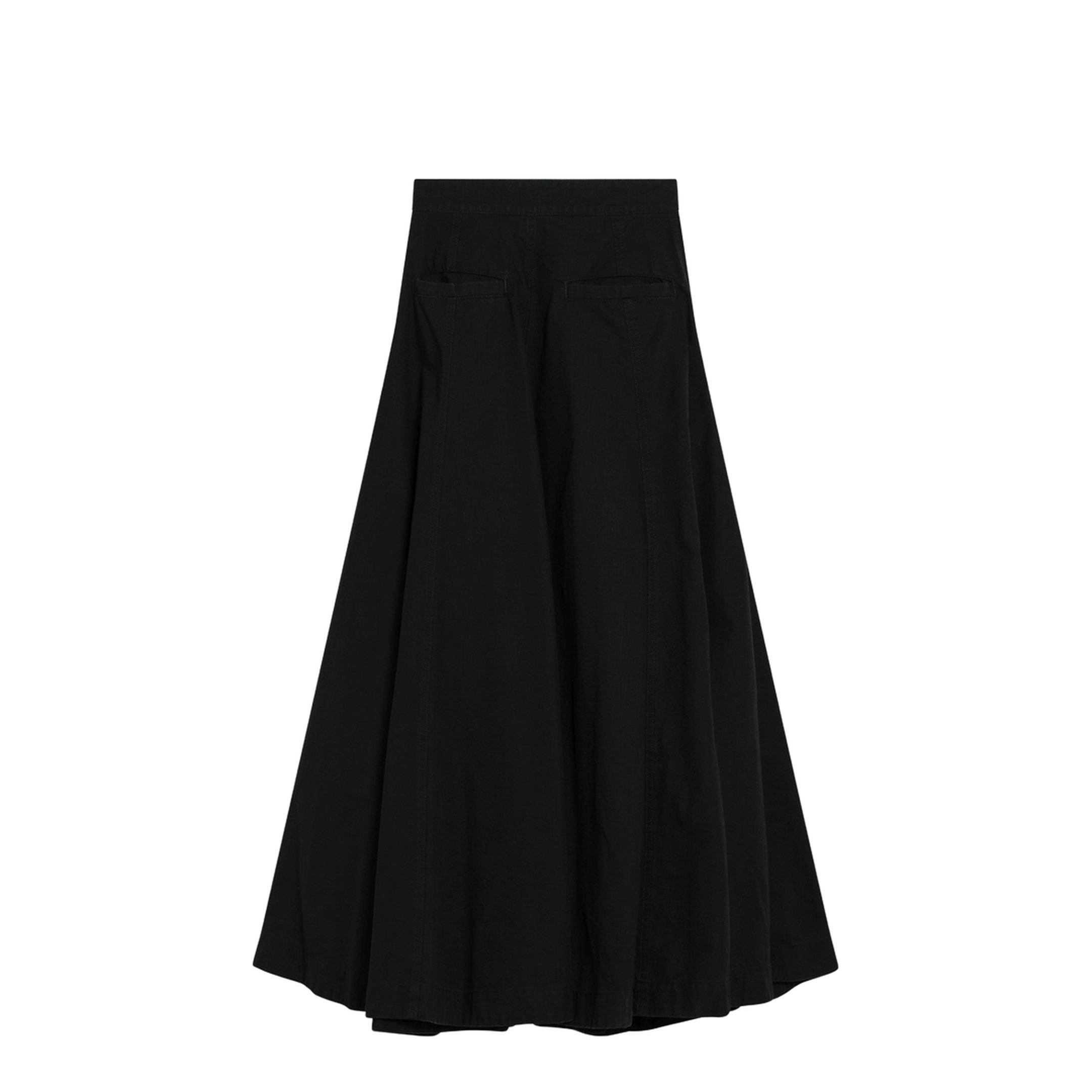 Godet Maxi Skirt in Black