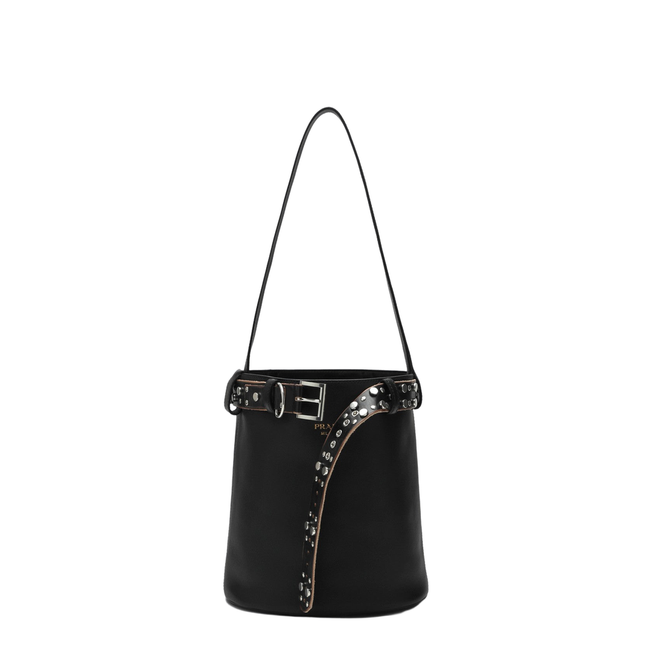 Bucket Bag with Studded Belt