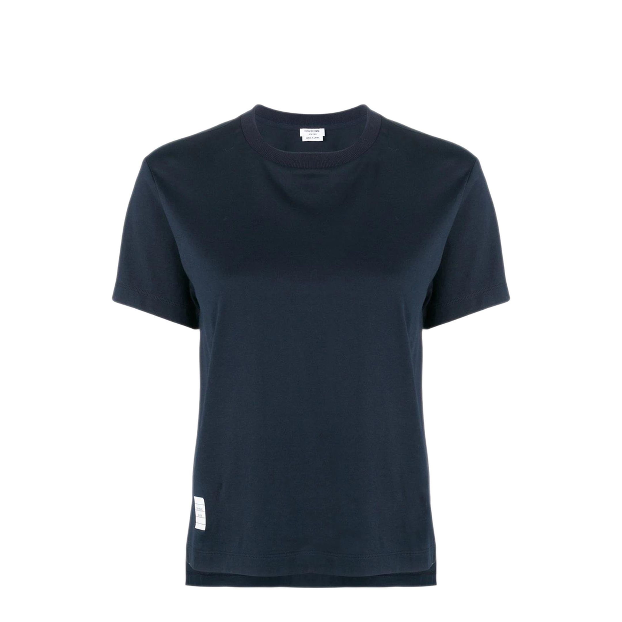 MAYFEYR - Thom Browne - Relaxed Fit Ss Tee With Side Slits In Lightweight Jersey - FJS036A05398415