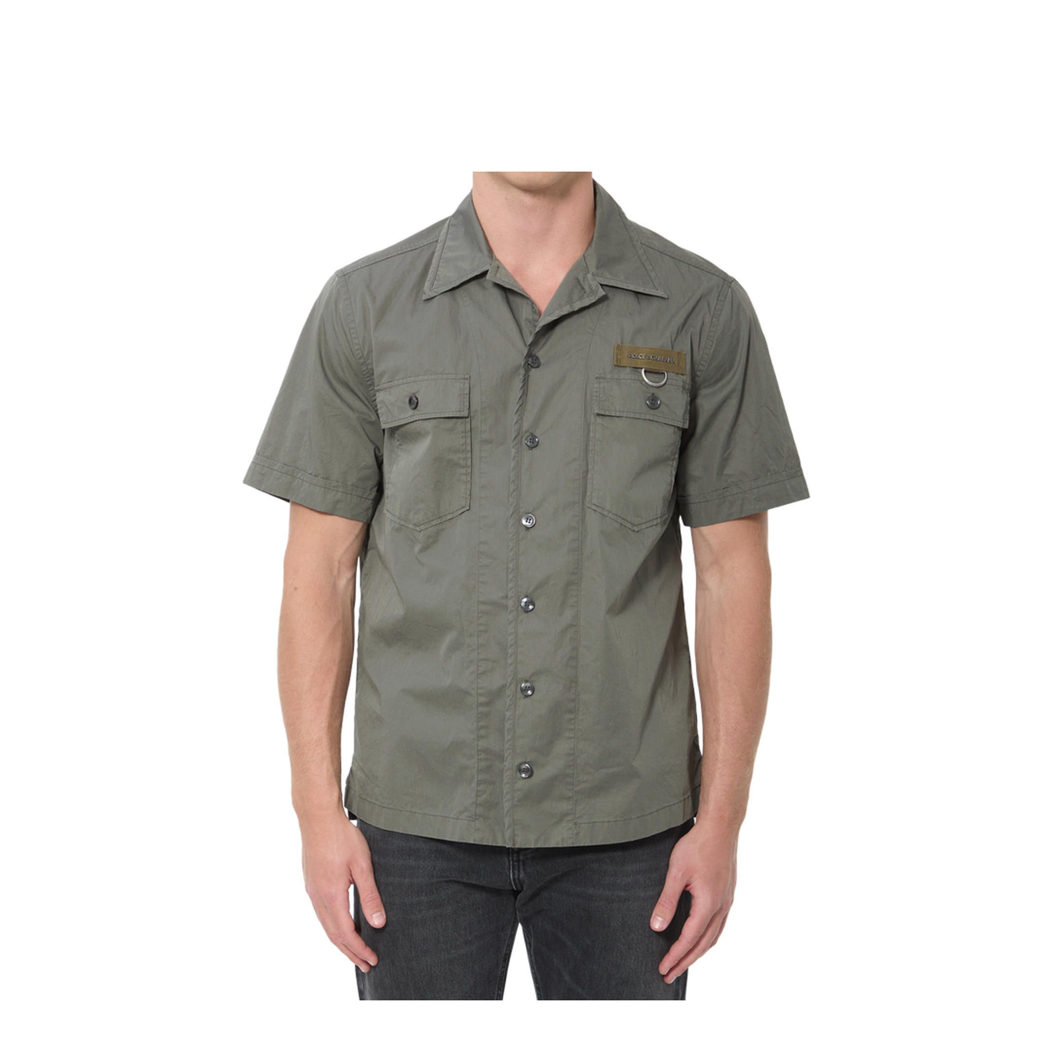 MAYFEYR - Dolce & Gabbana - Military Green Cotton Shirt - G50E3TFU5YPN0755
