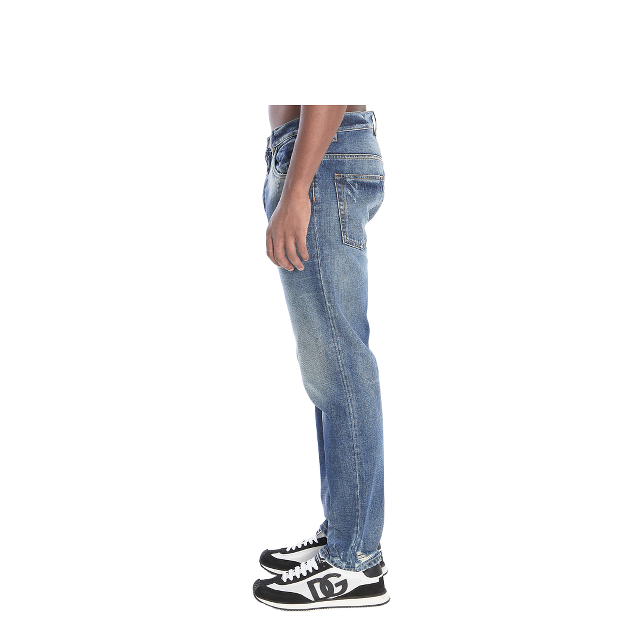 Denim Pants with Plaque