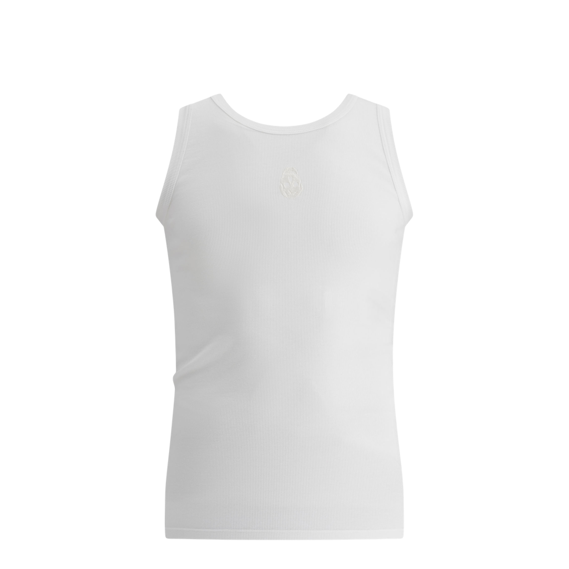 Skull-Embroidered Tank Top
