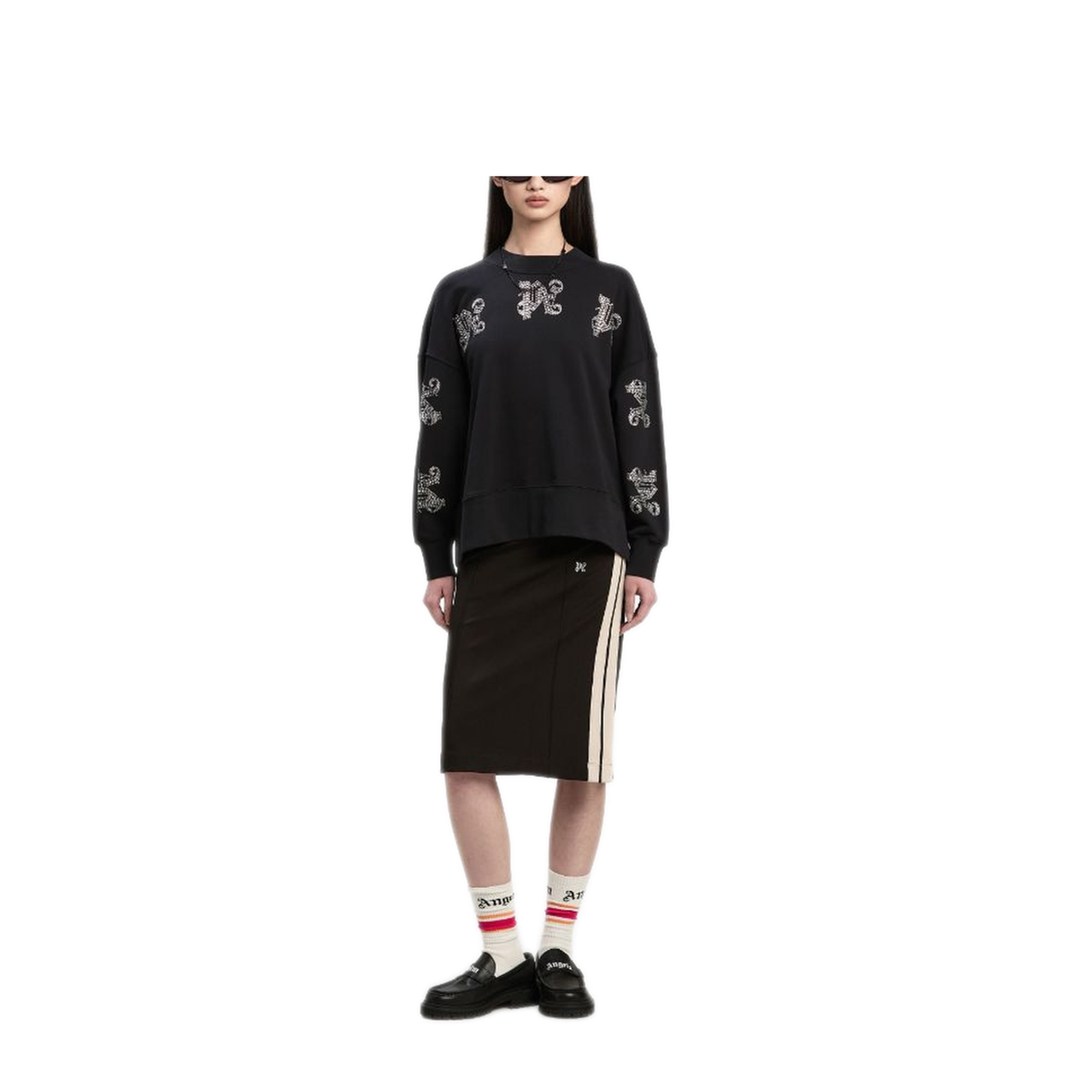 MAYFEYR - Palm Angels - Monogram Midi Skirt - PWCC081F24FAB0021003