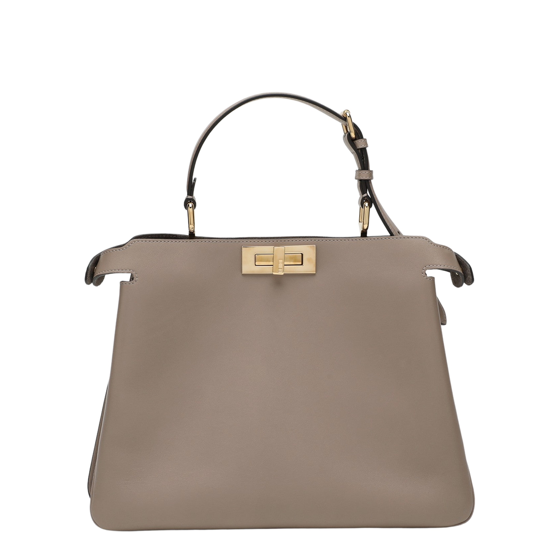 Peekaboo Leather Top Handle Bags - Beige