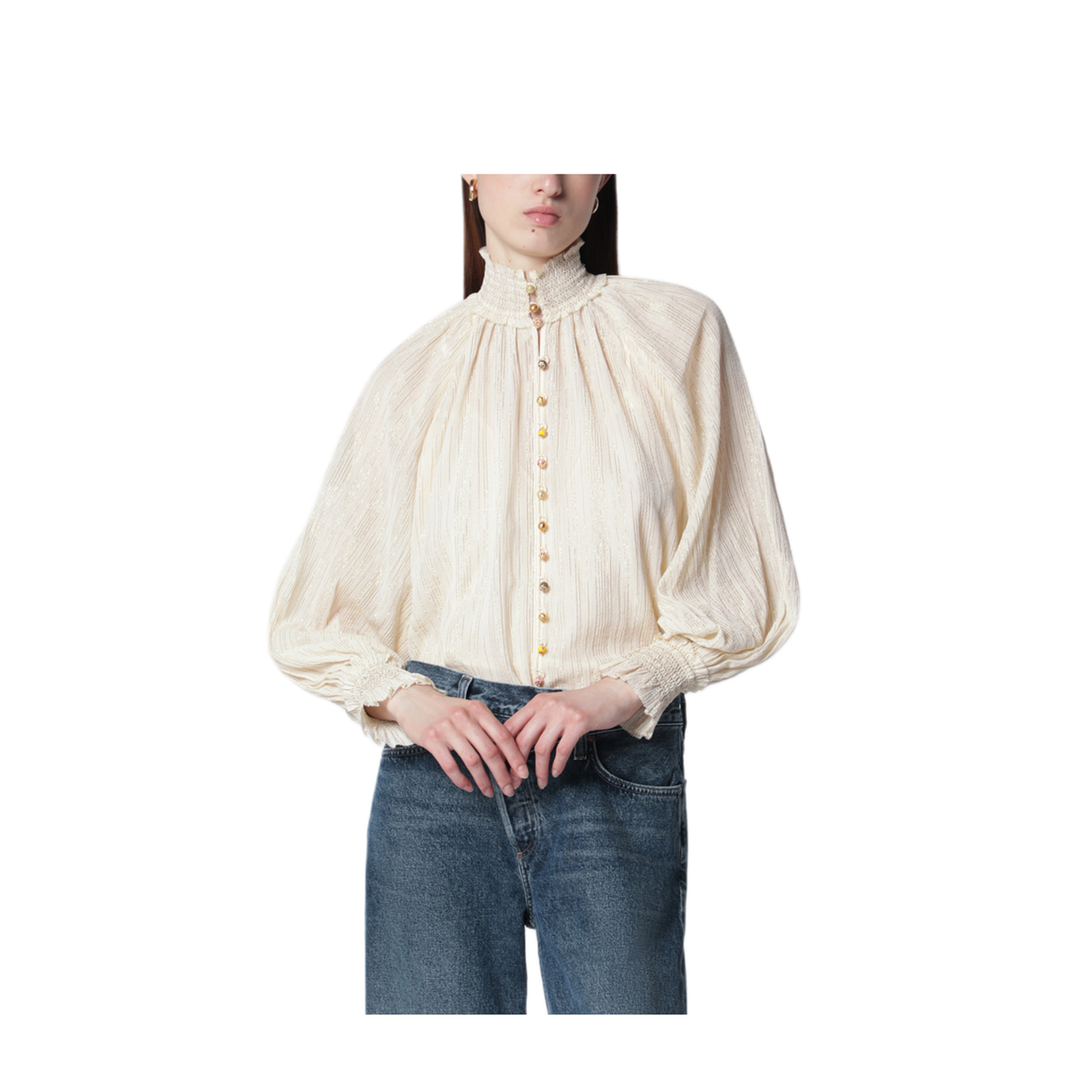 MAYFEYR - Zimmermann - Aster Blouse In Cream - 9074TSS261COCR