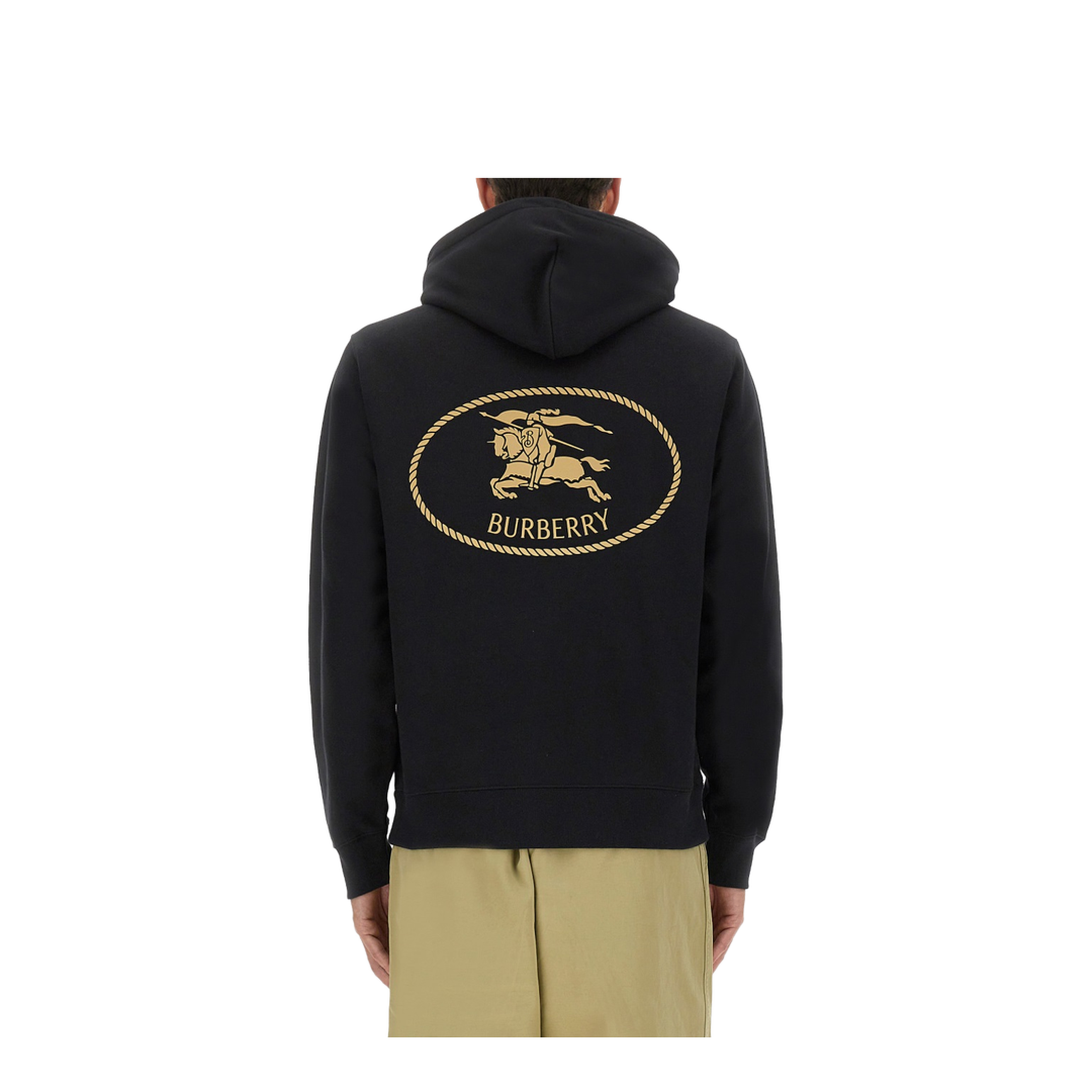 Logo Embroidered Drawstring Hoodie