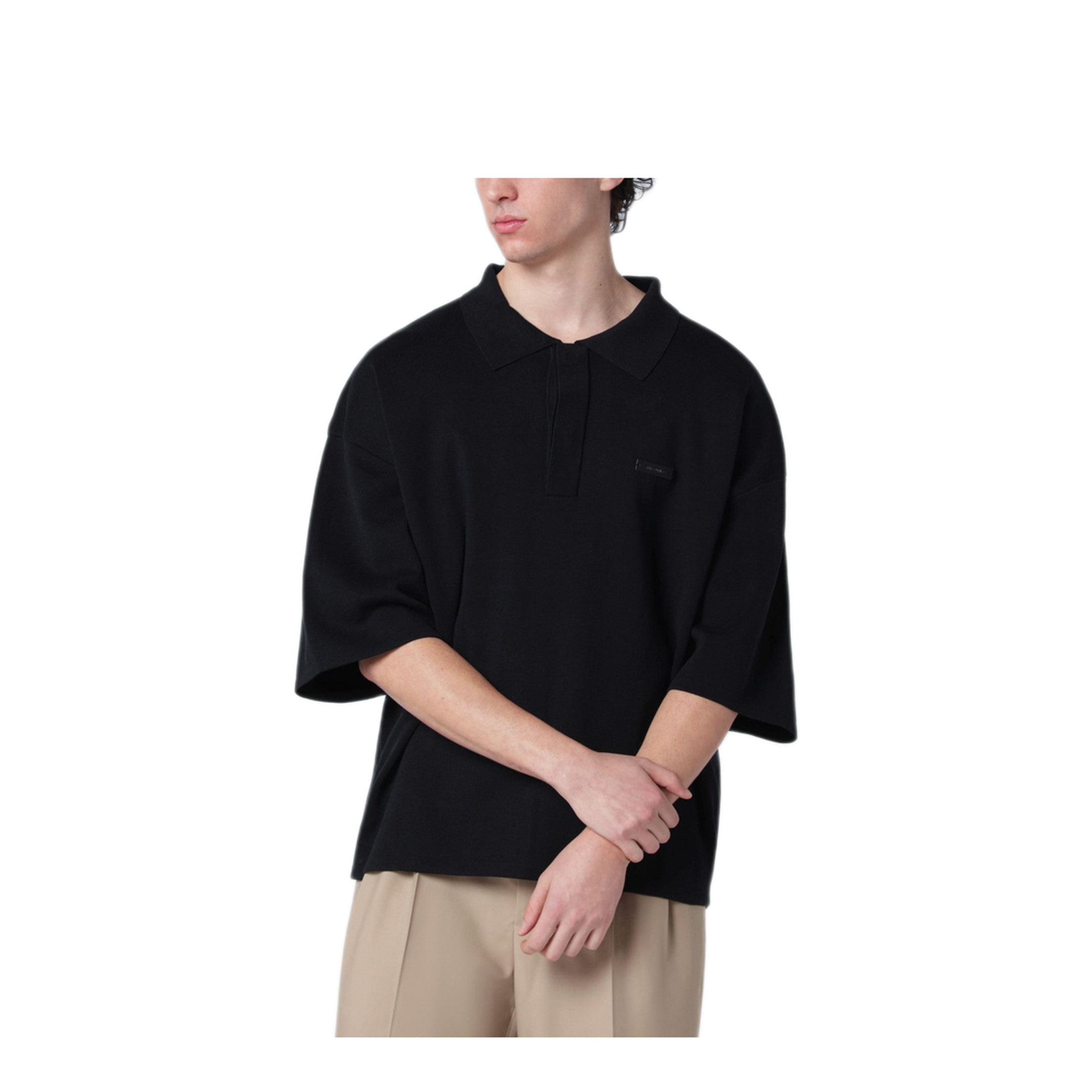 MAYFEYR - Entire Studios - Black Long Sleeve Polo - ESSS26PO03012CO0015