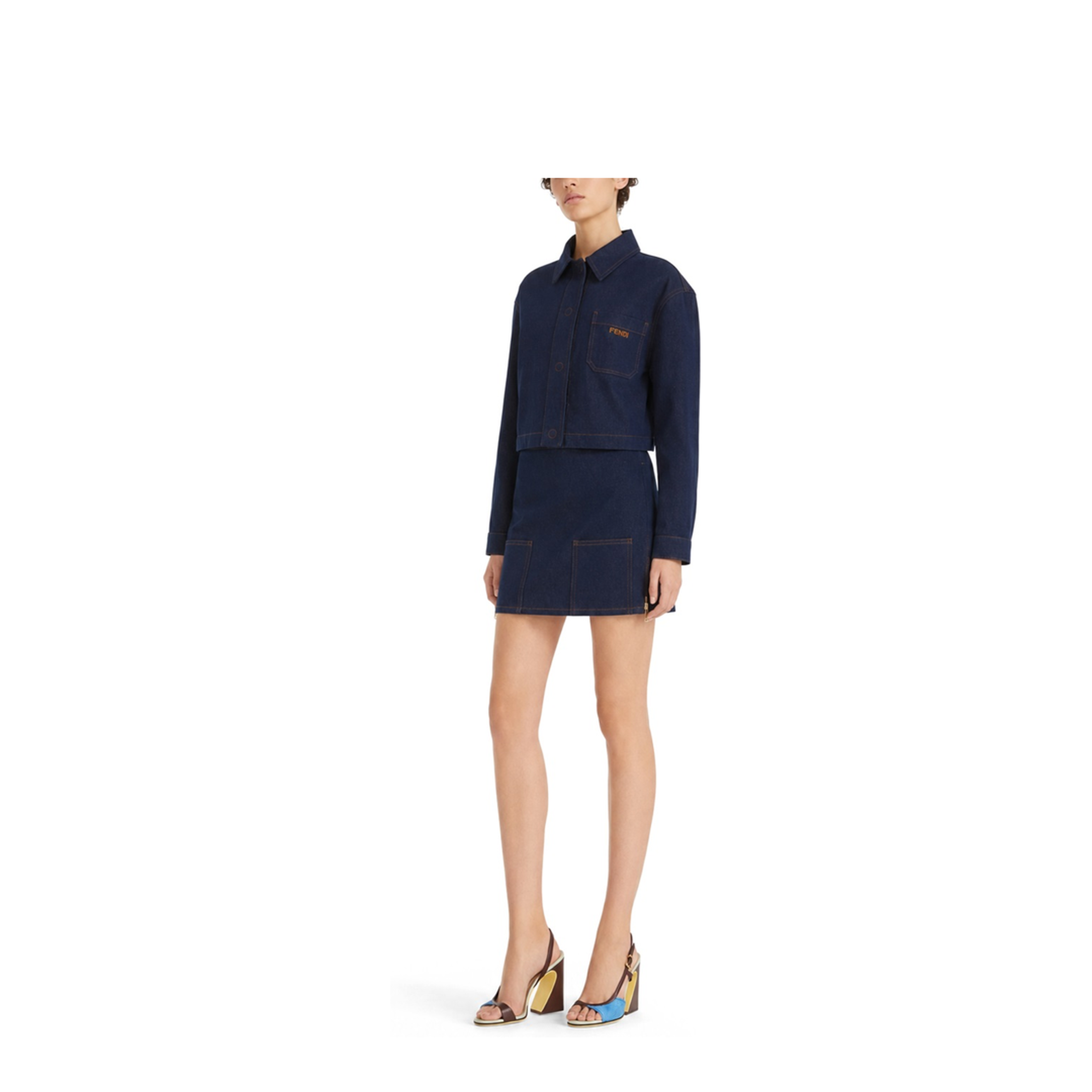 Navy Blue Mini Skirt