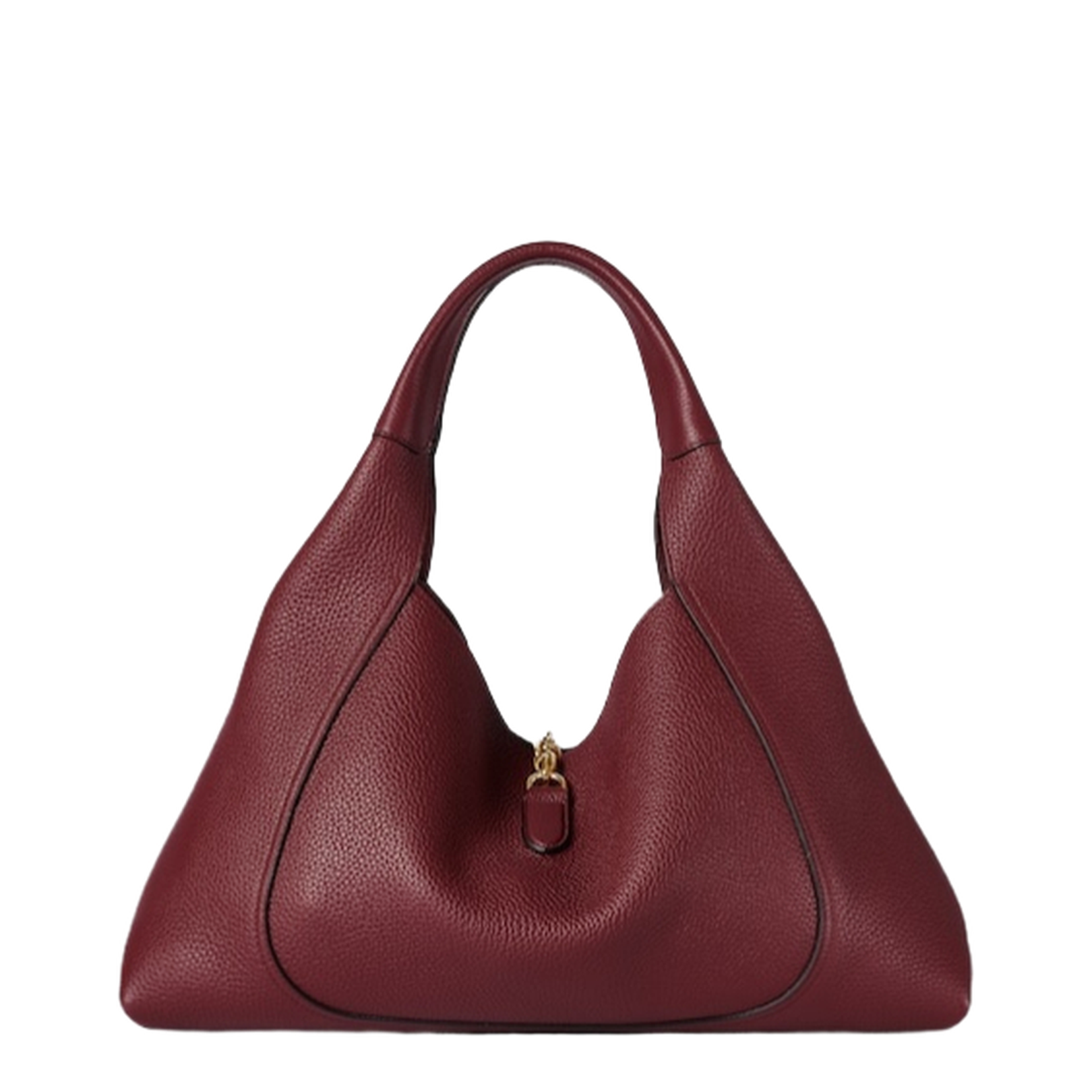 Softbit Maxi Shoulder Bag in Rosso Ancora Red Leather