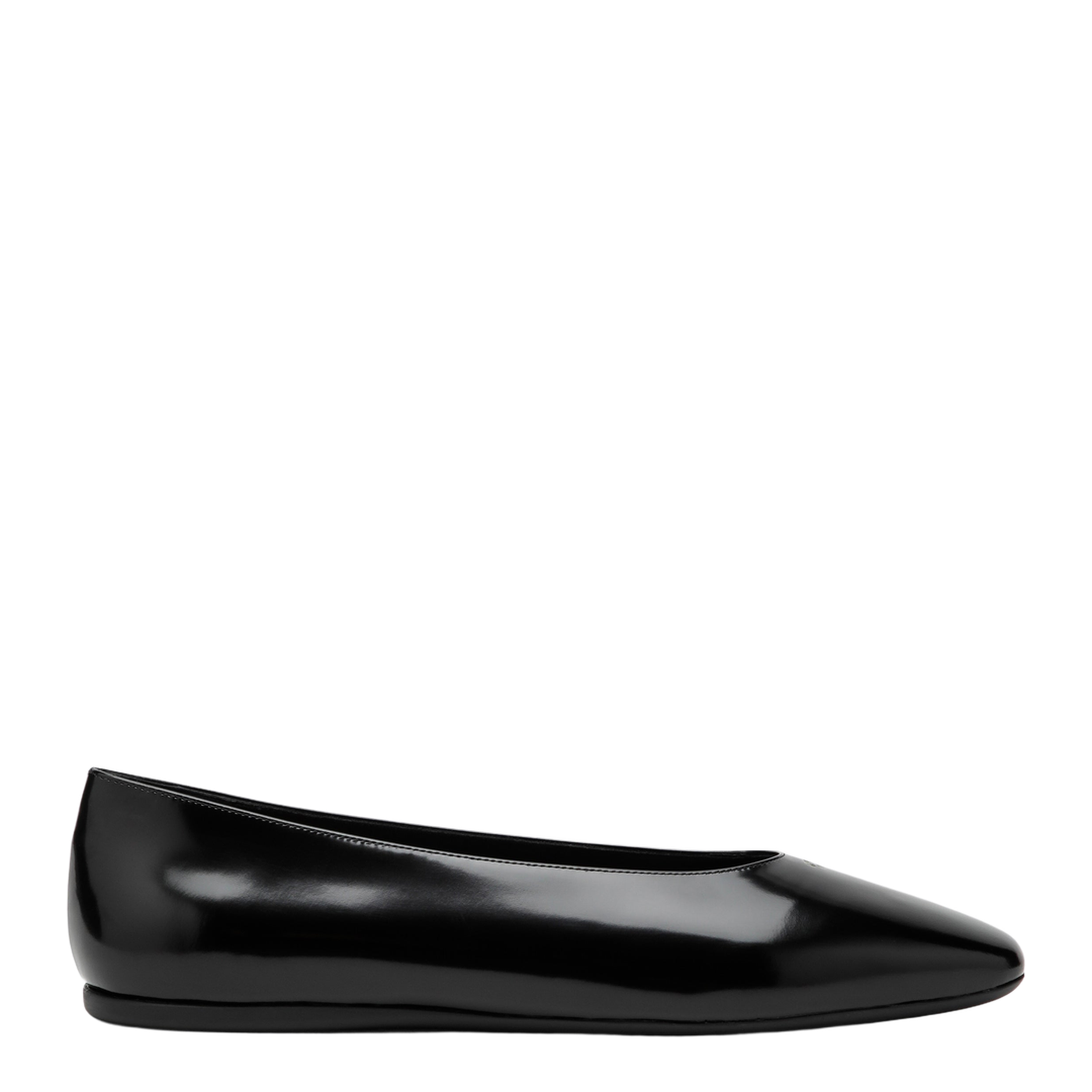 MAYFEYR - Prada - Black Brushed Leather Ballet Flats - 1F522O005055F0002