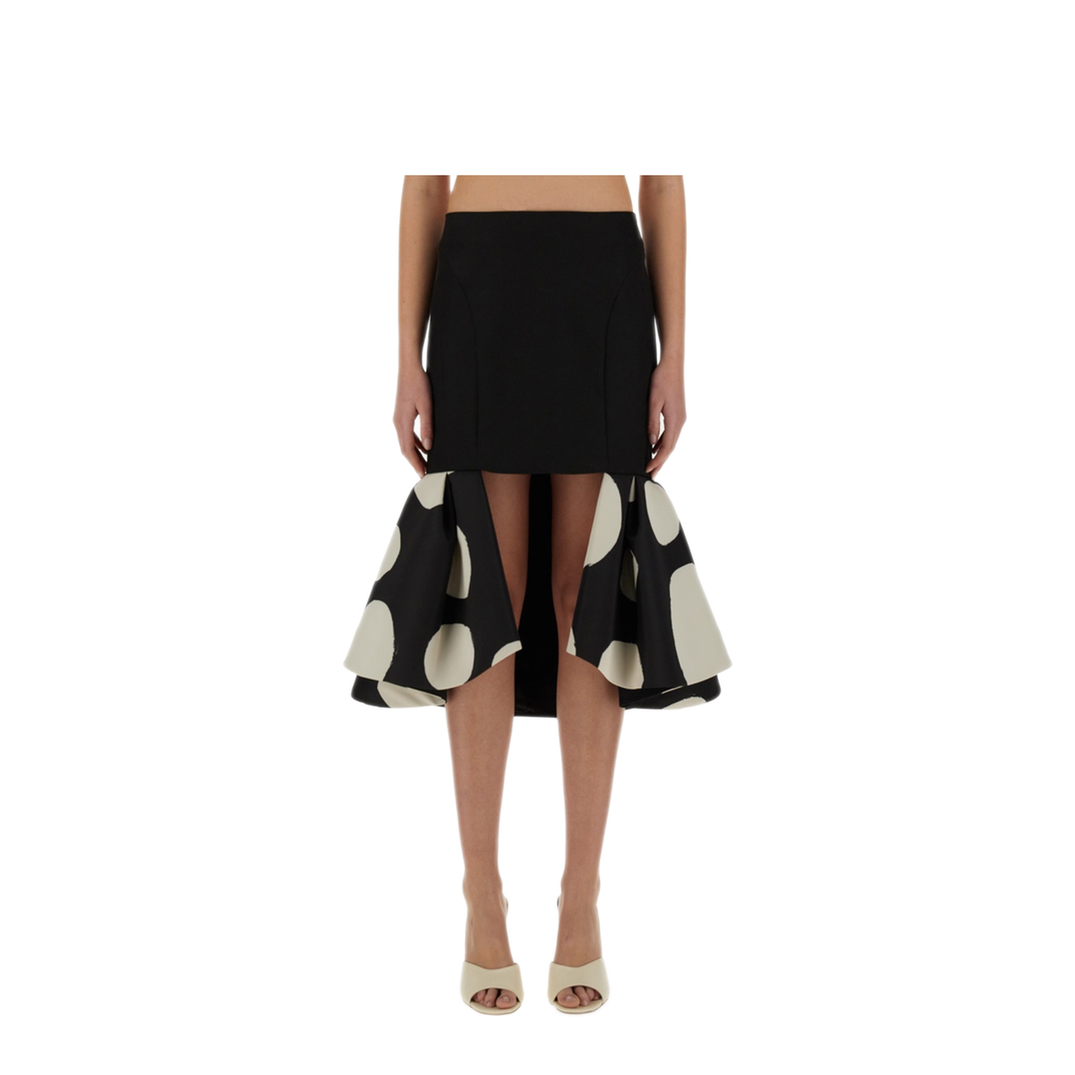 MAYFEYR - NINA RICCI - Midi Skirt With Double Ruffles - 25PCJU018PL0475I9071