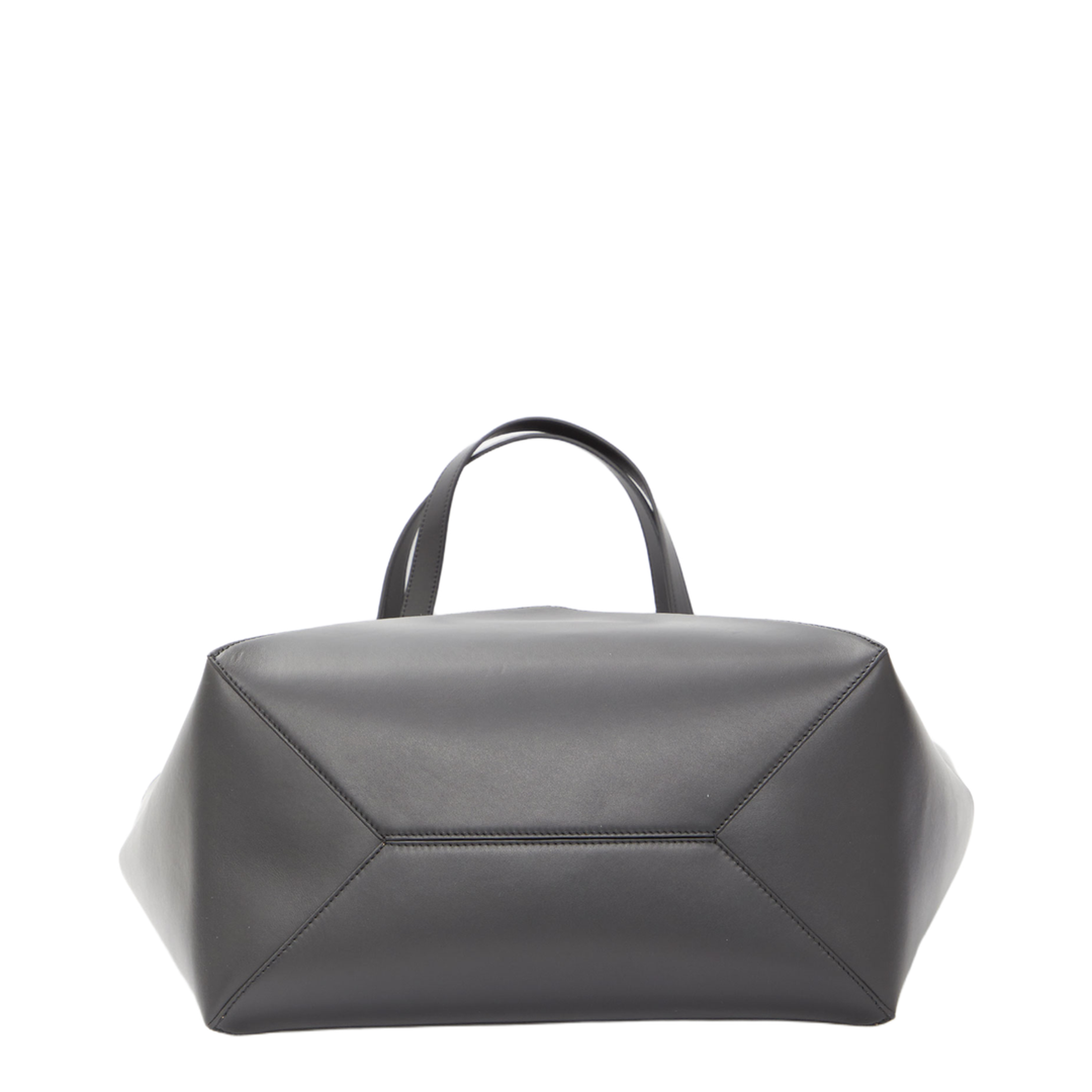 Puzzle Fold XL Leather Tote Bags - Black