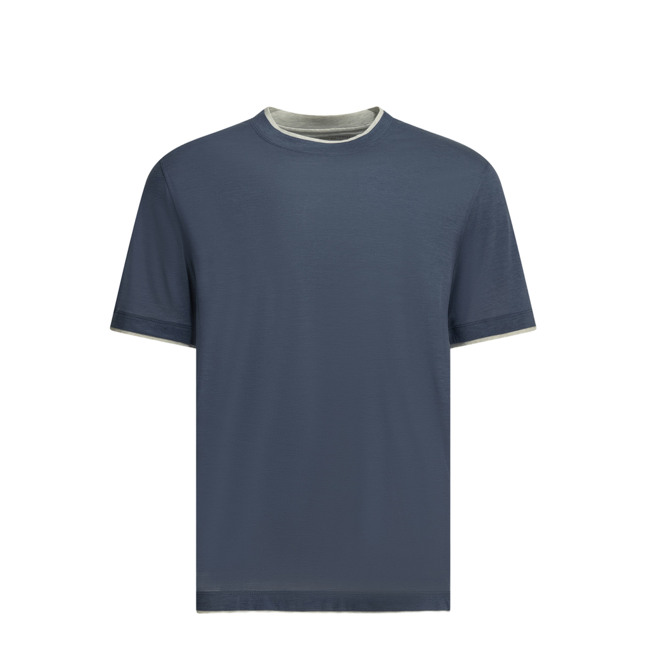 Crew Neck Short Sleeve T-Shirt Blue