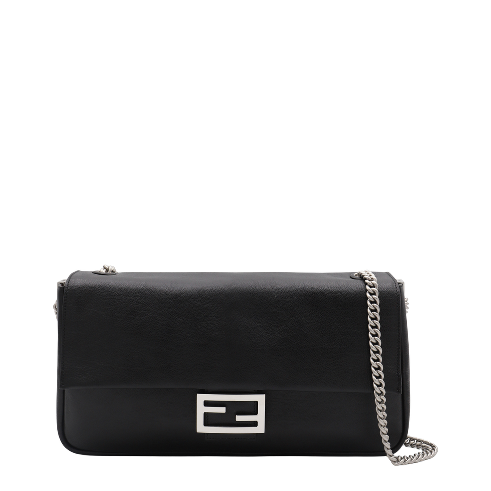 Baguette Large Leather Shoulder Bags - Black