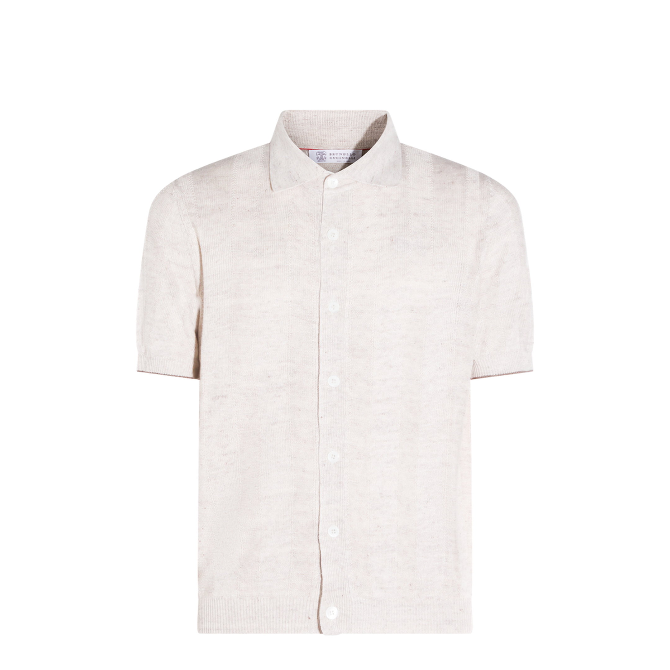 Cream Linen Blend Shirt