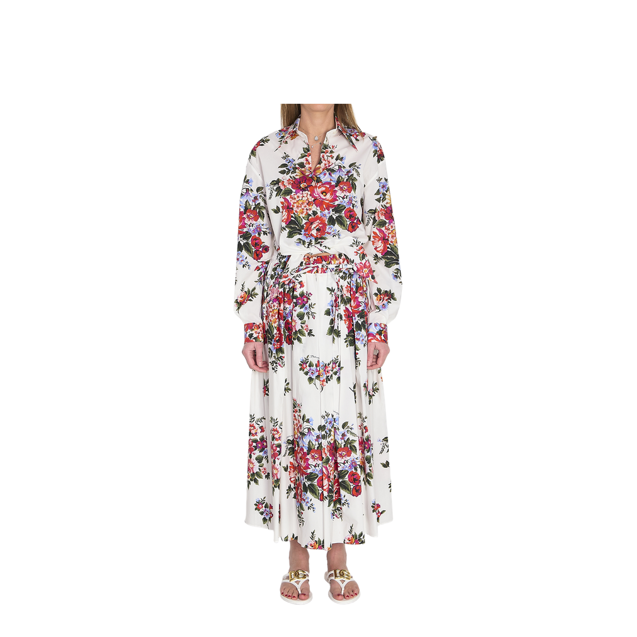 Long Skirt with a Floral Print