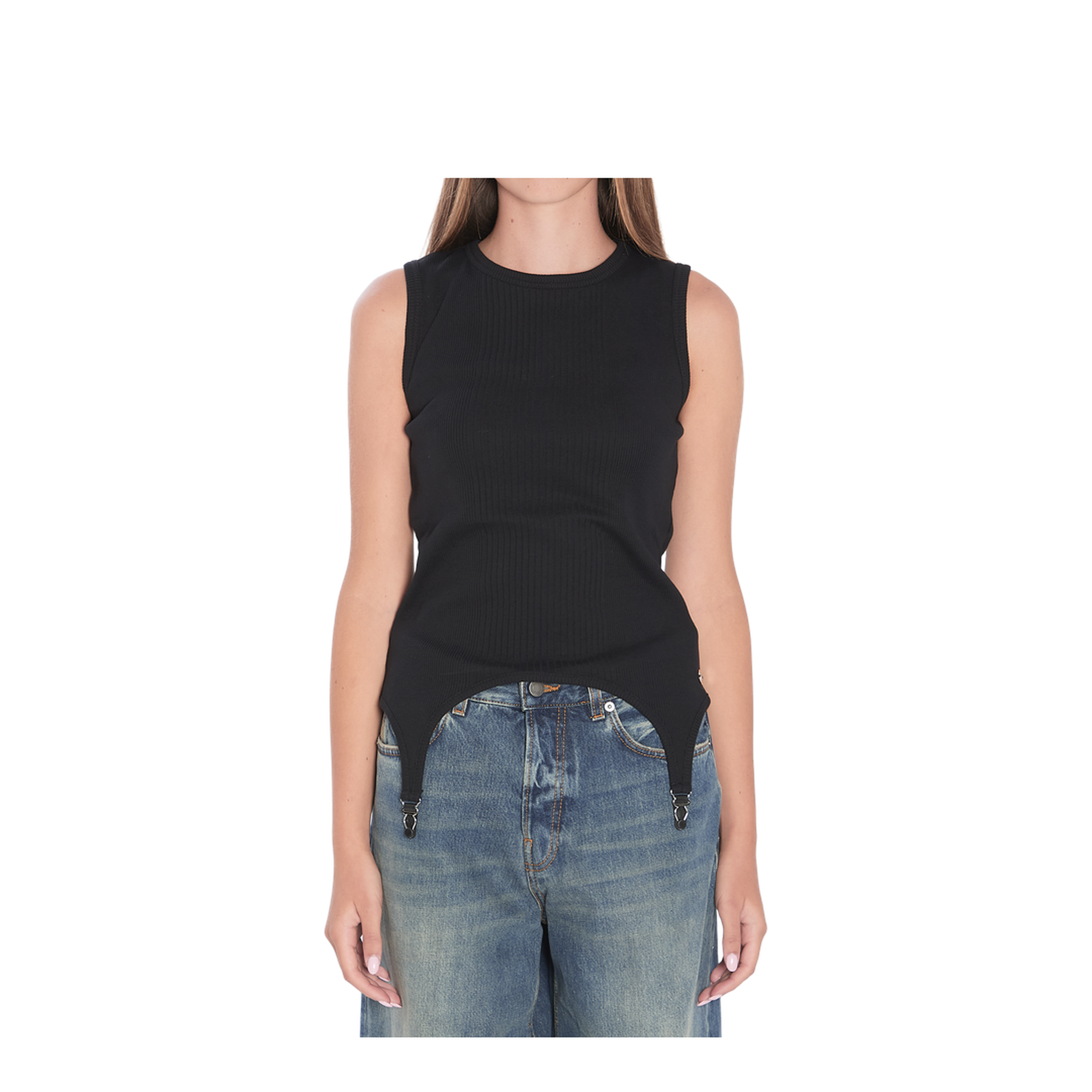 Tank Top with Lingerie Garter