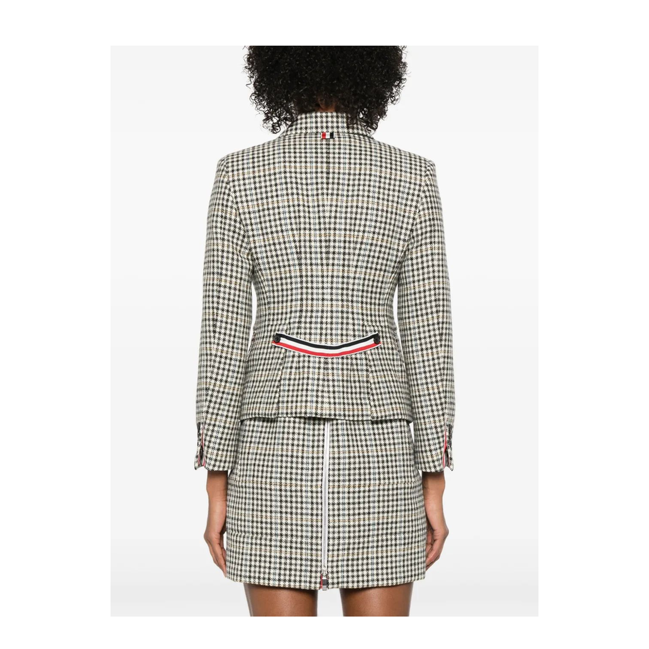 MAYFEYR - Thom Browne - High Break Exposed Catch Vent Sportcoat In Gunclub Check Hunting Tweed - FBC946AF0928980