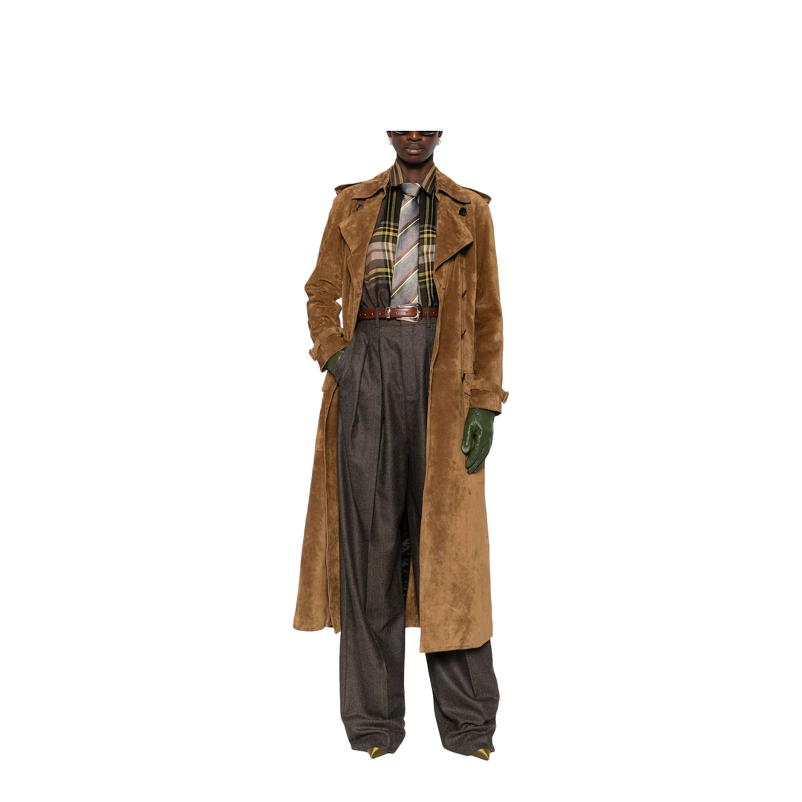 Trench Coat in Suede