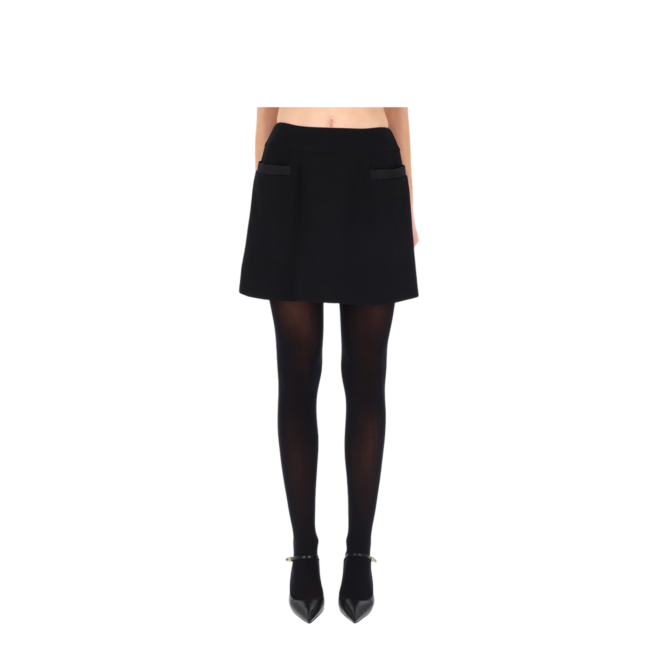 Double Crepe Basque Skirt