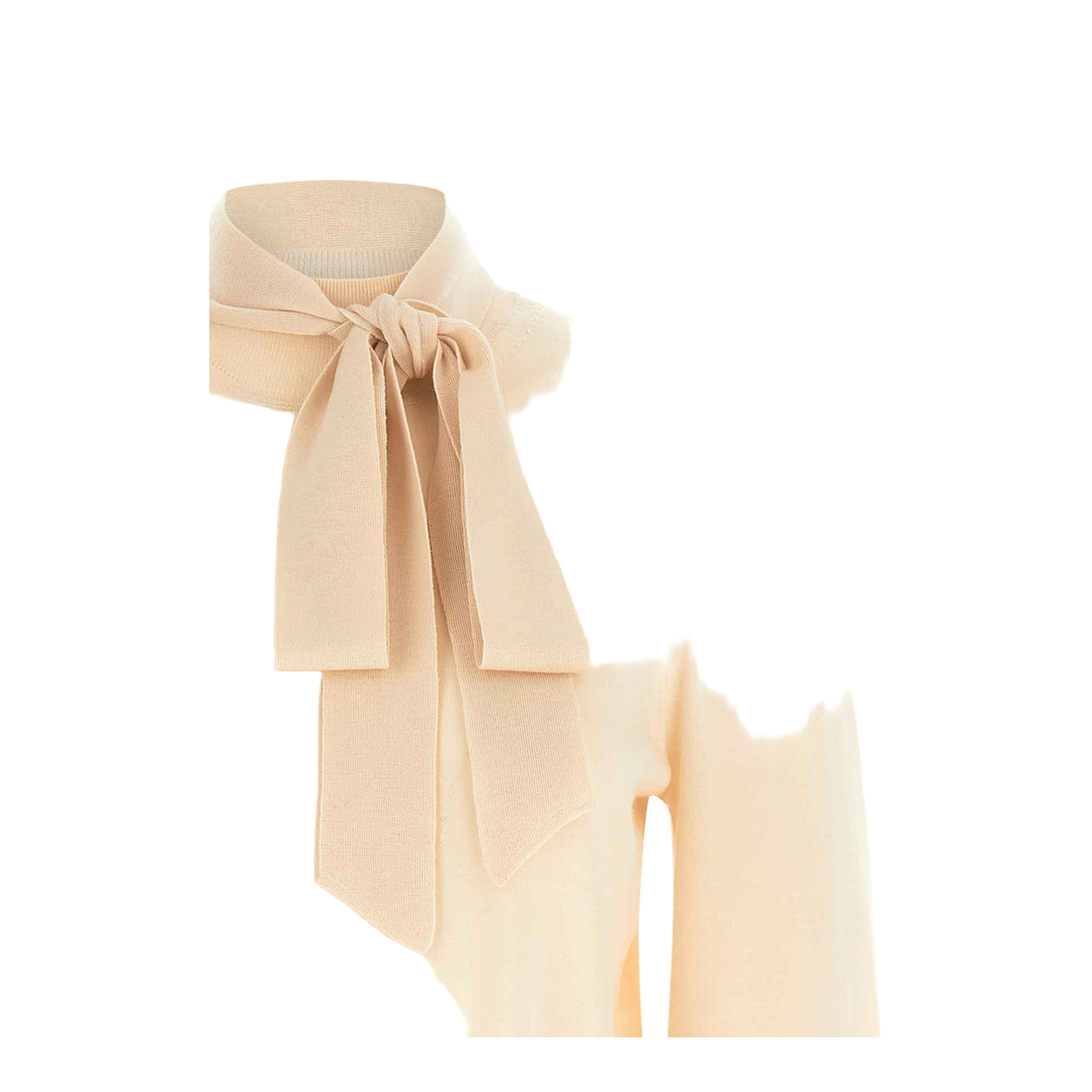 Pussybow Sweater Beige