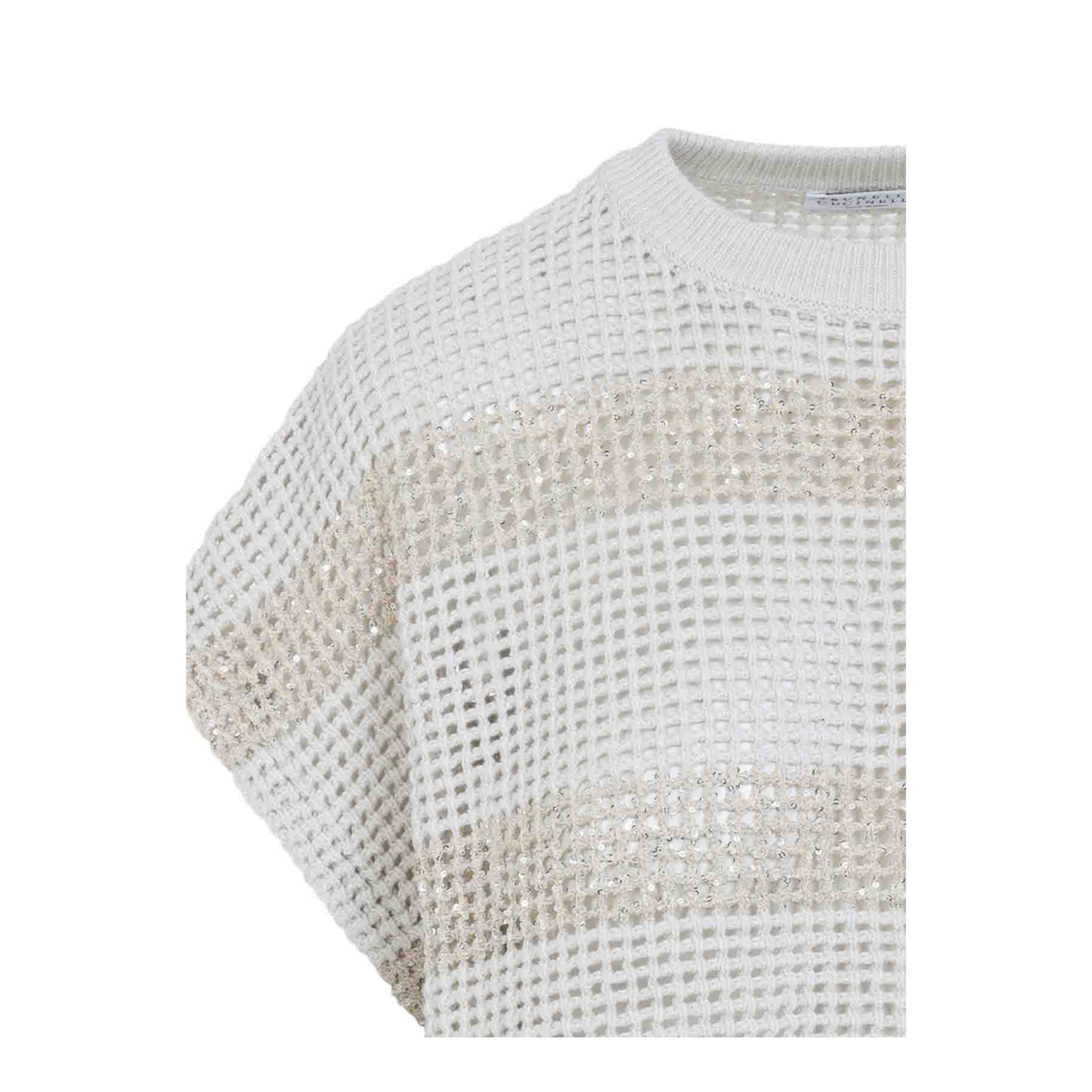 Knit Striped Sweater Ivory