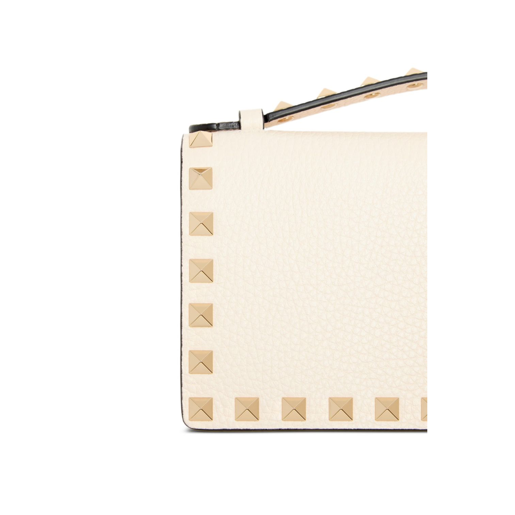 Rockstud Leather Wallet on Chain