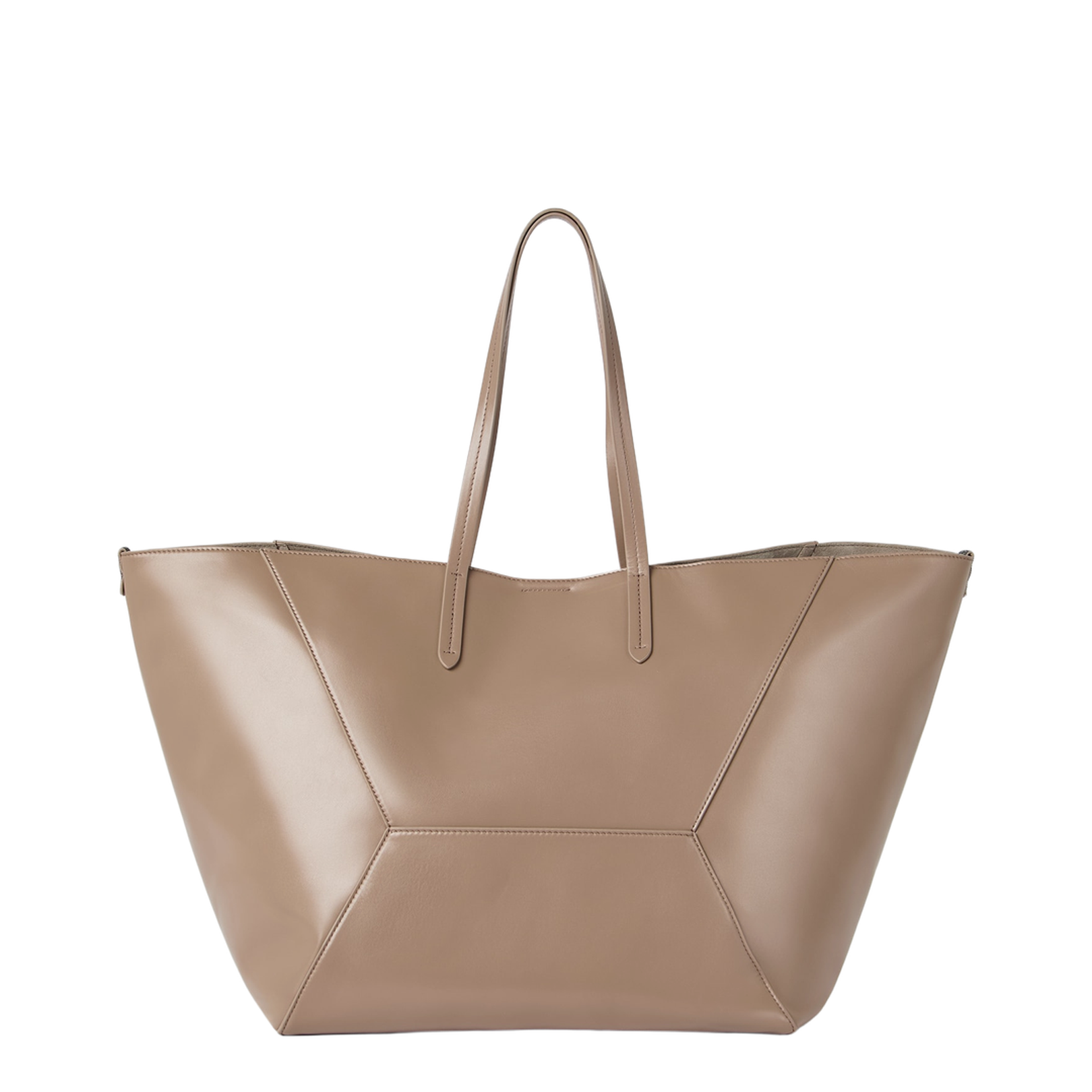 Large Calfskin Duo Bag in Hazelnut