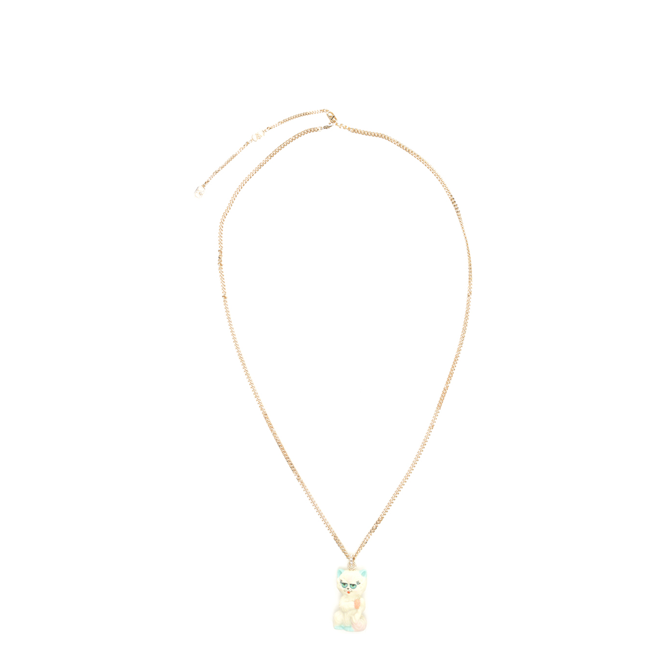 Chain Necklace with Le Chat de la Maison Pendant