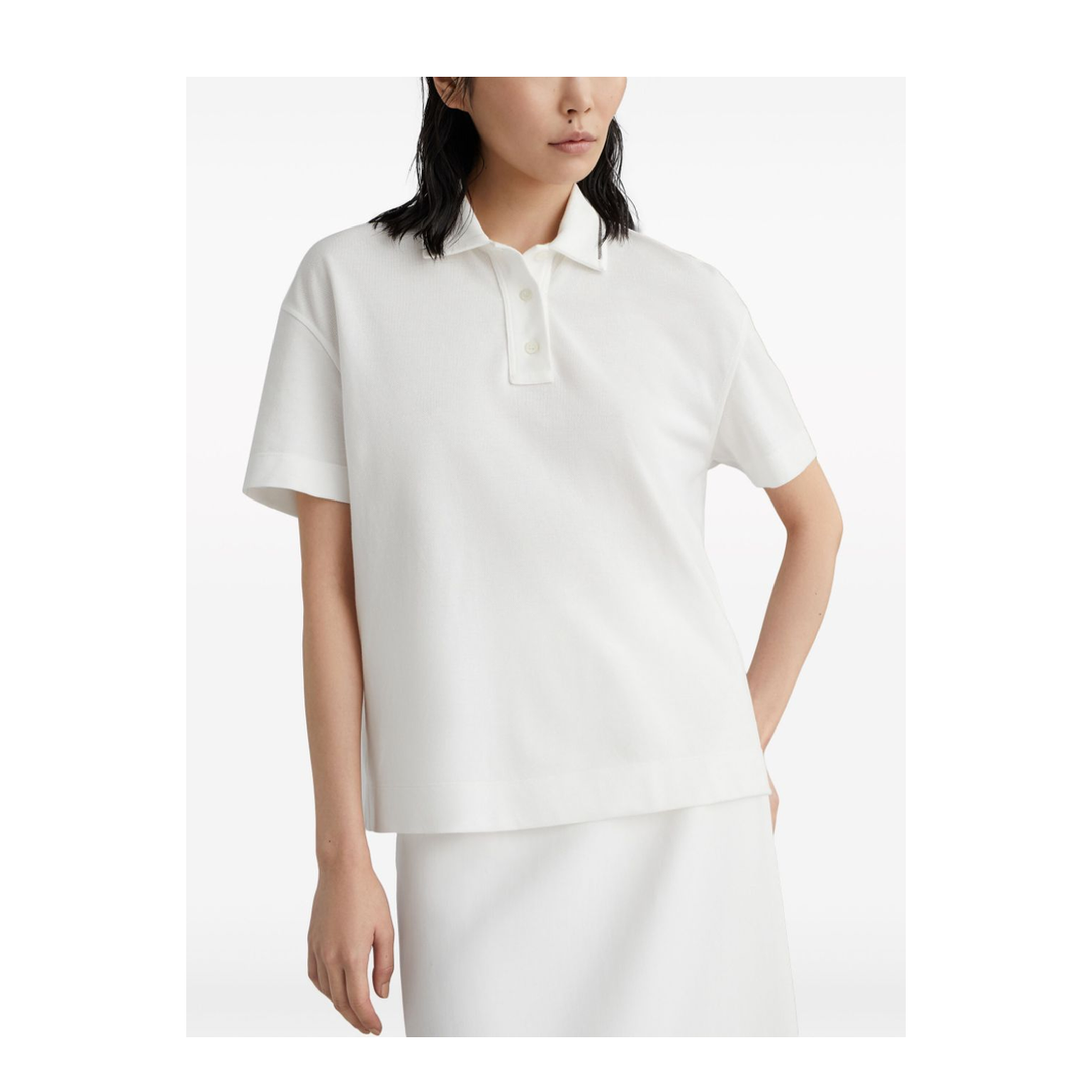 Piquet Polo Shirt with Monili