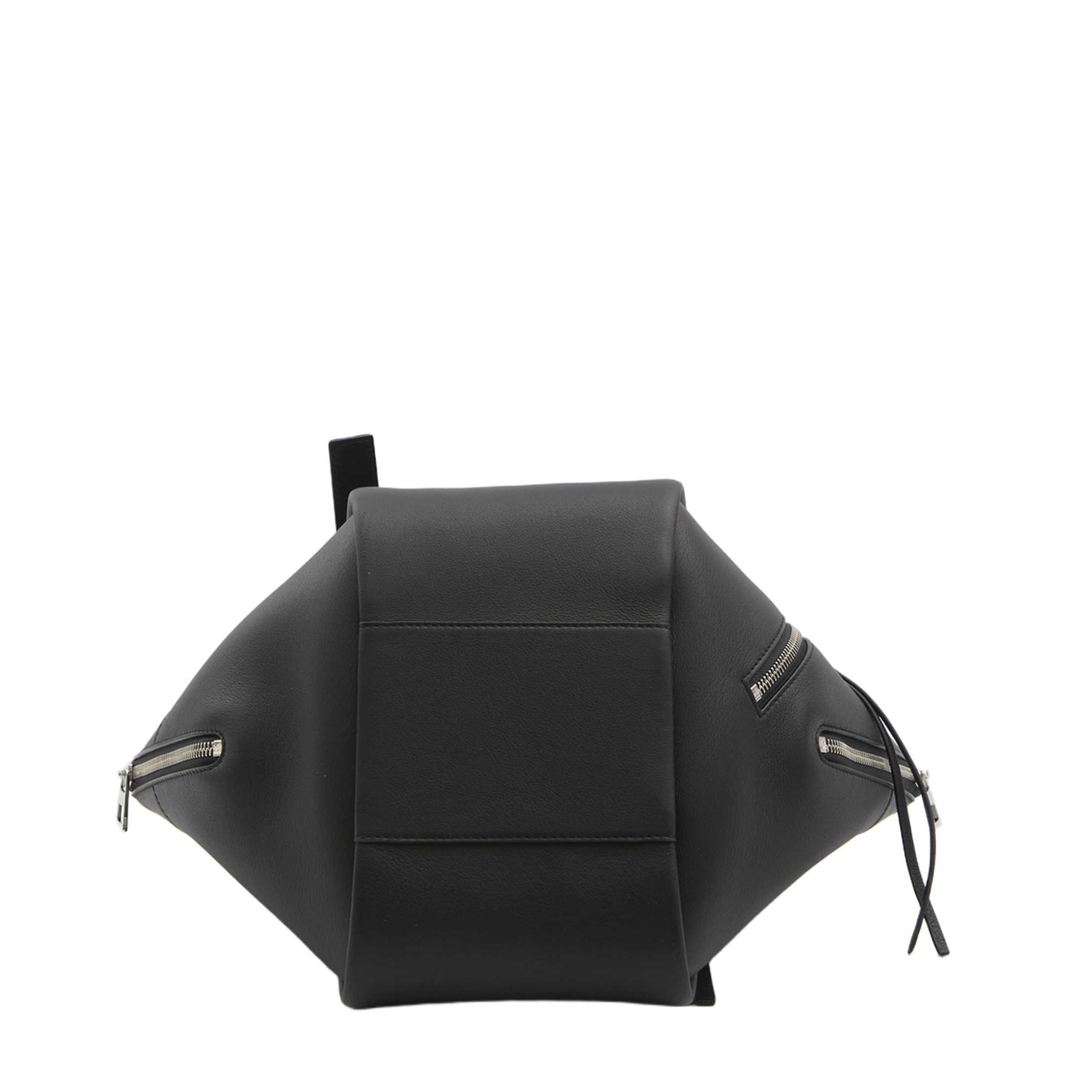 Hammock Flip Calfskin Tote - Black
