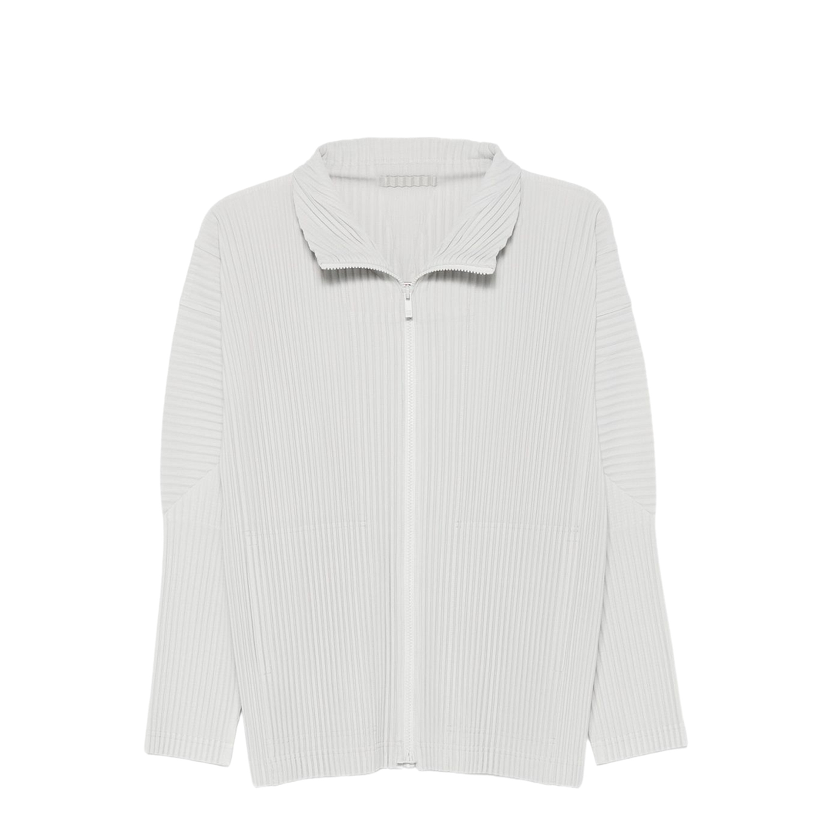 Pleated Texture Zip Fastening Jacket