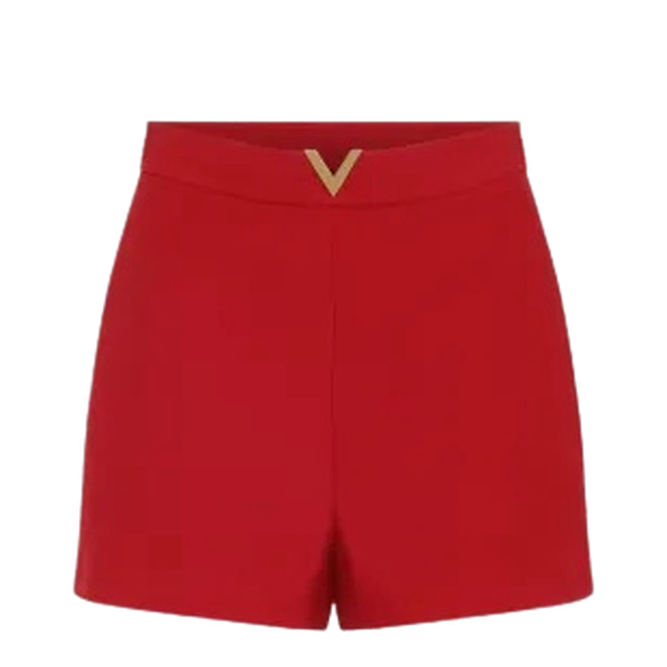 Wool Mini Shorts Red
