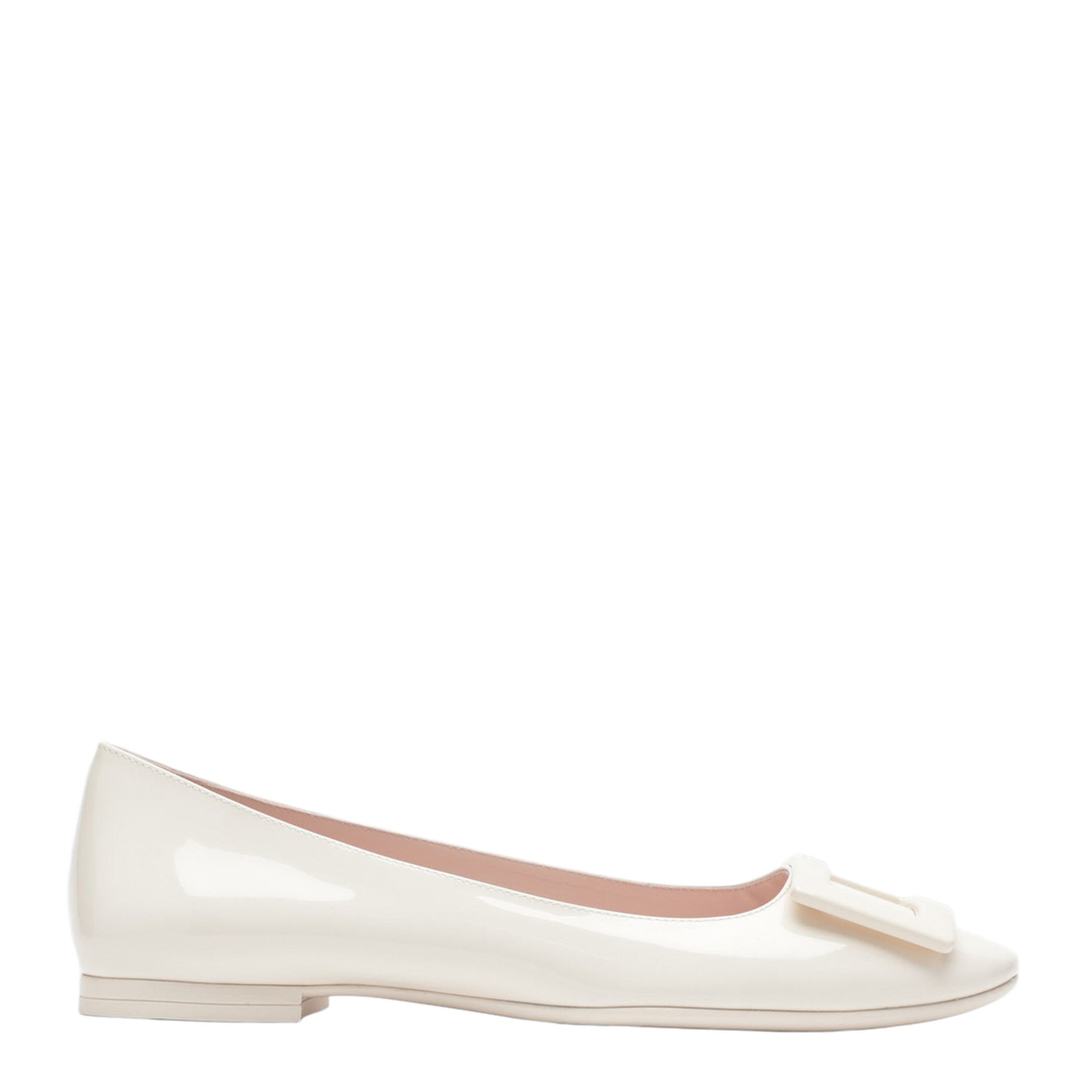 U Look Ballet Flats in Ivory Patent Leather