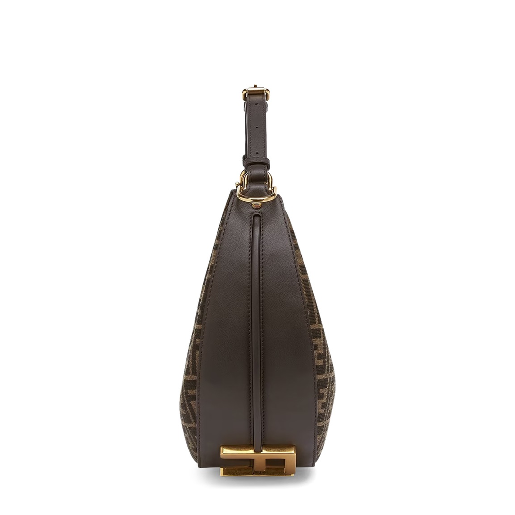 Fendigraphy Leather Shoulder Bags - Brown