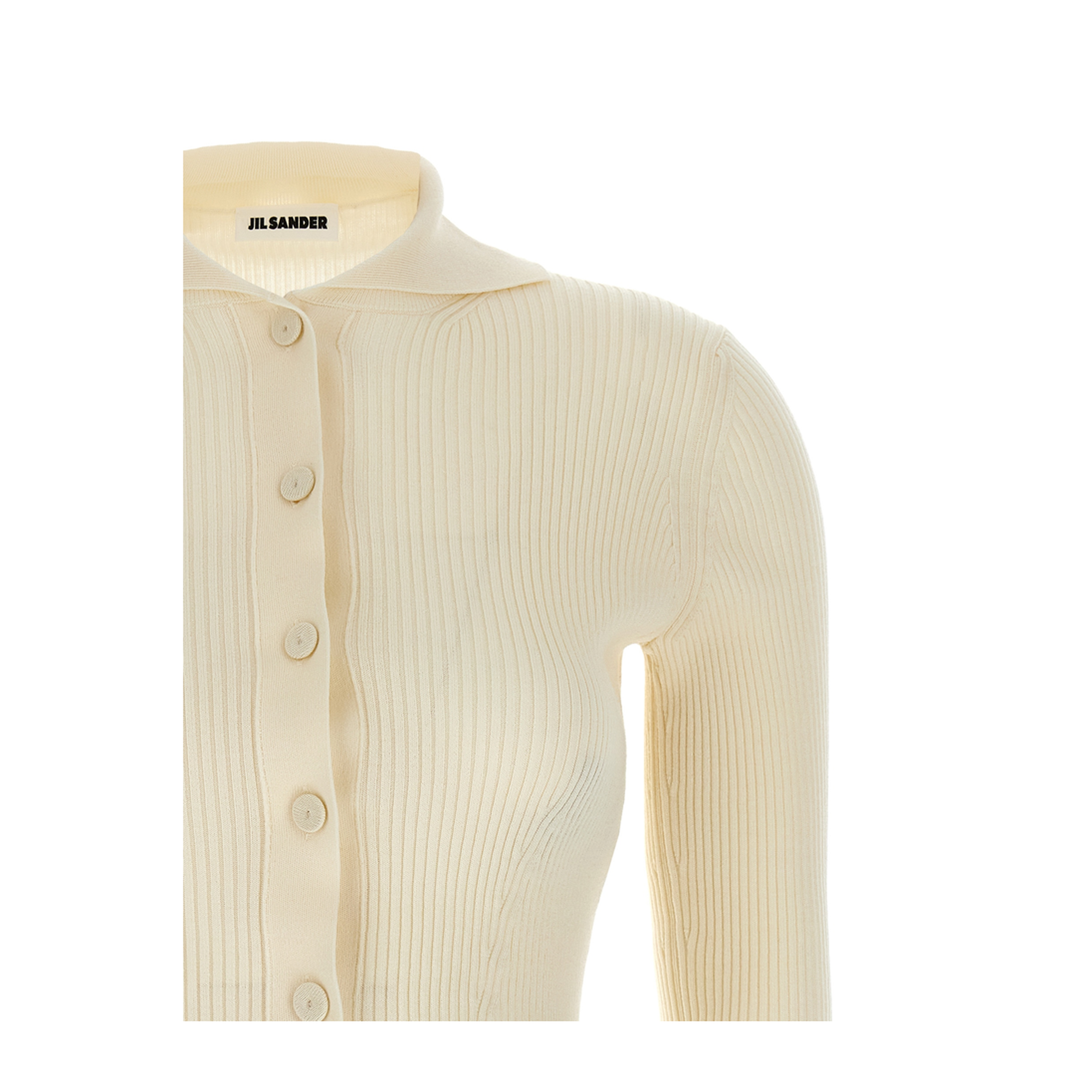 Cream Wool Blend Cardigan