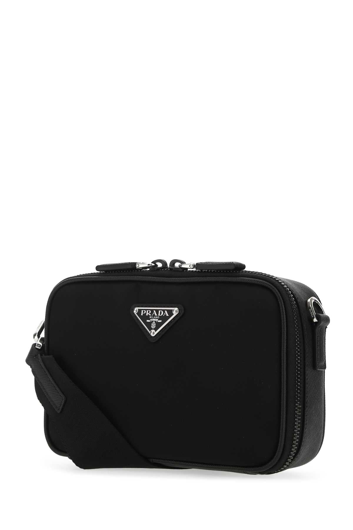 Leather and Nylon Crossbody Bags - Black