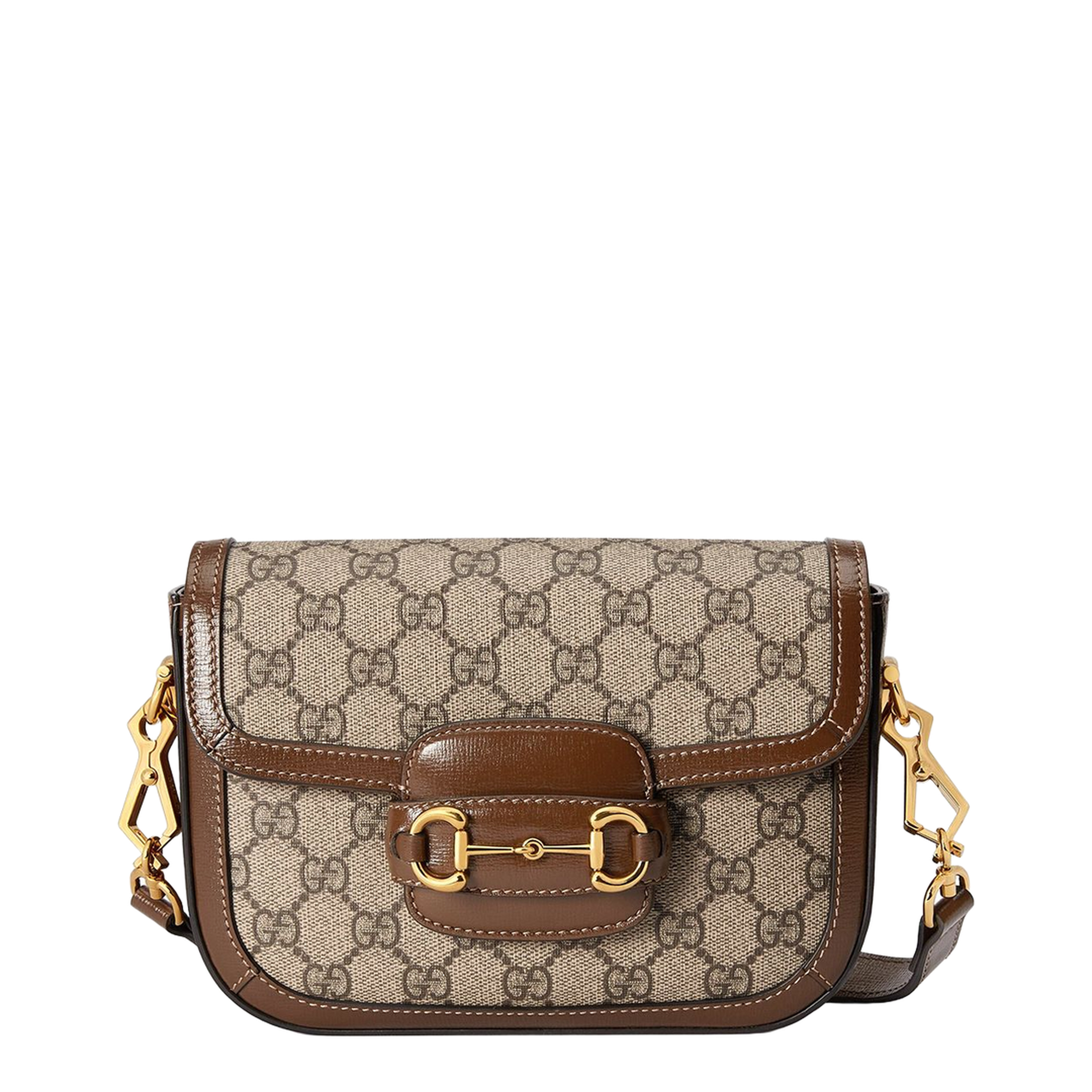 Horsebit 1955 Small Leather Shoulder Bag - Brown