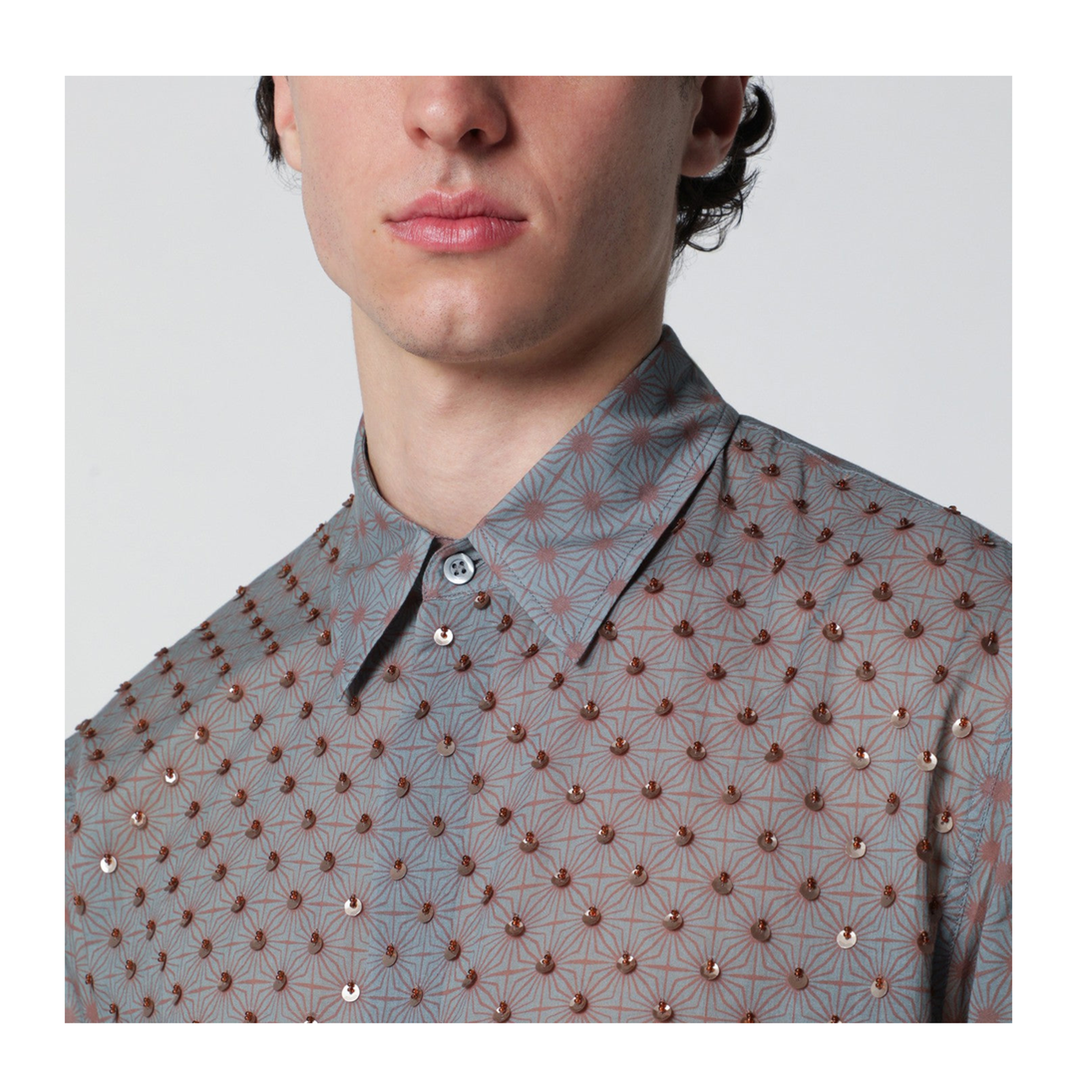 Grey Shirt with Sequins