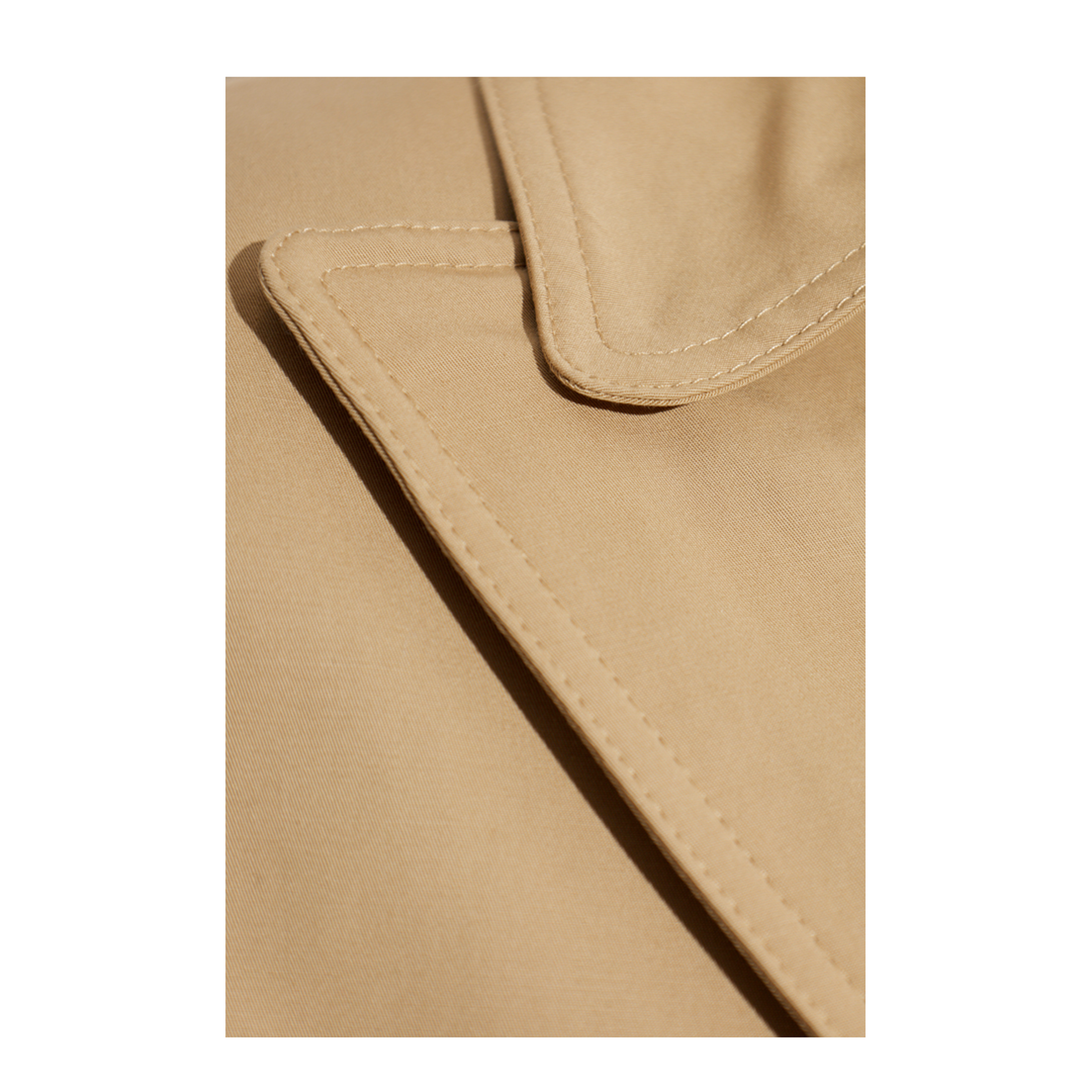 Cropped Gabardine Jacket Beige