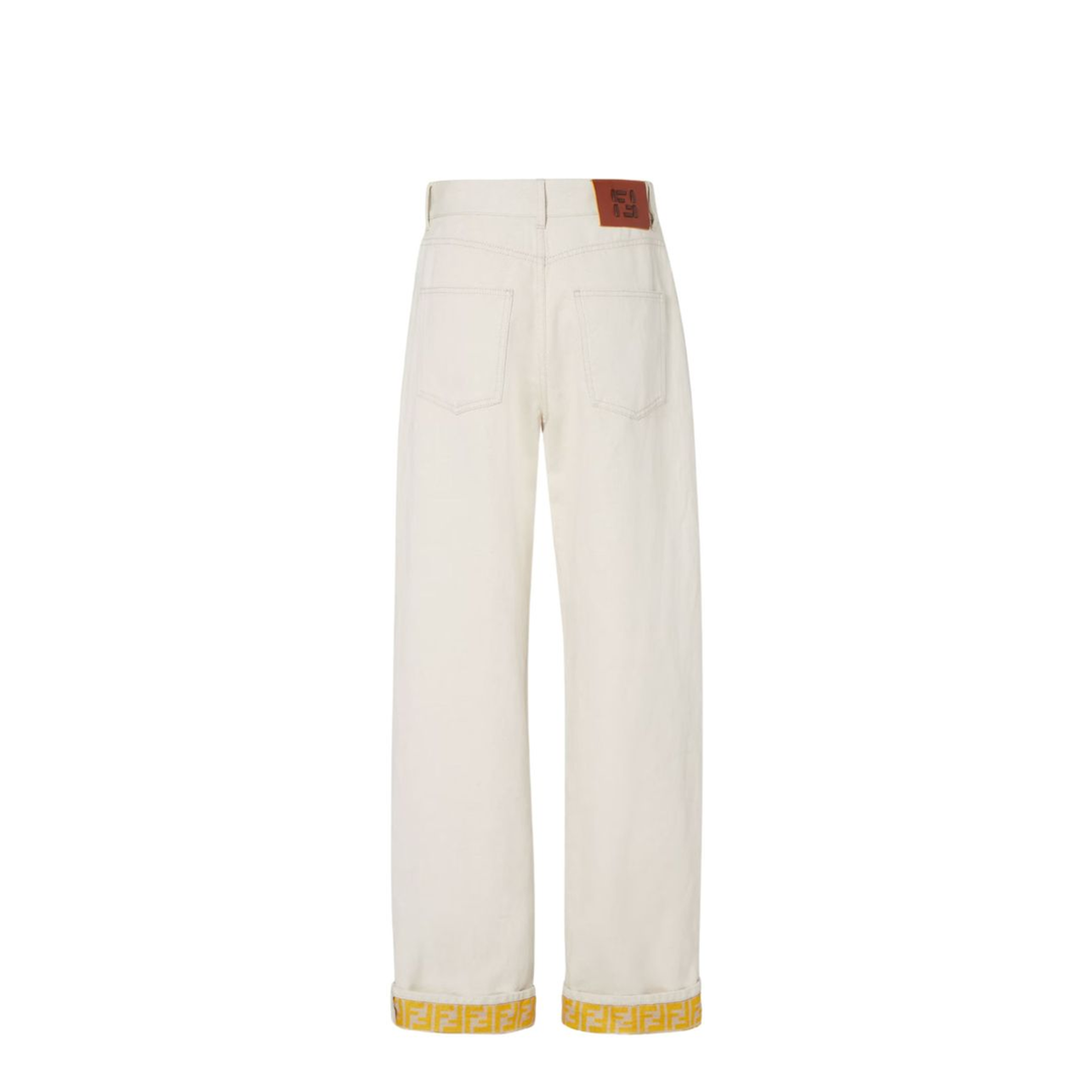 Beige Denim Trousers