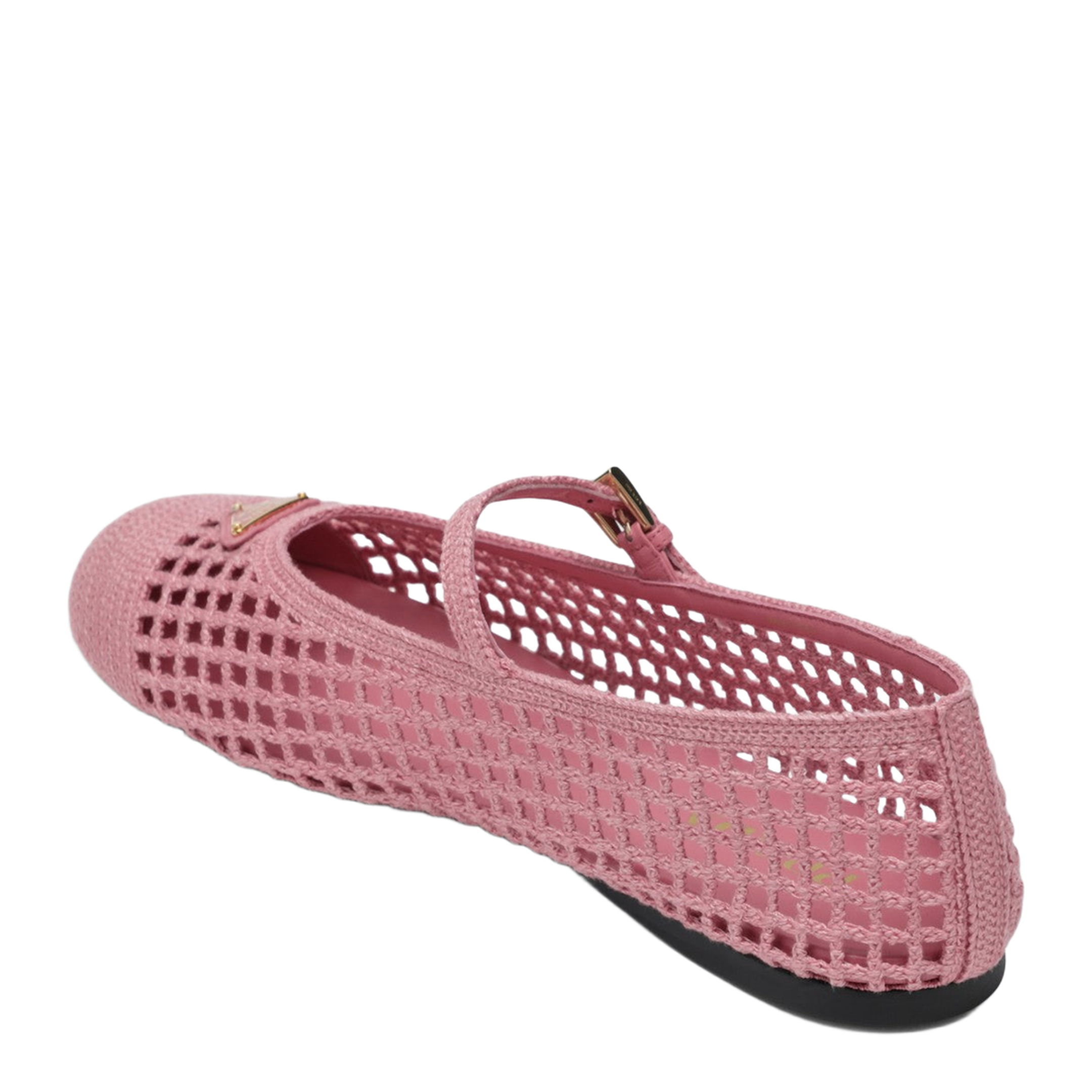 Begonia-colored Crochet Knit Ballet Flats