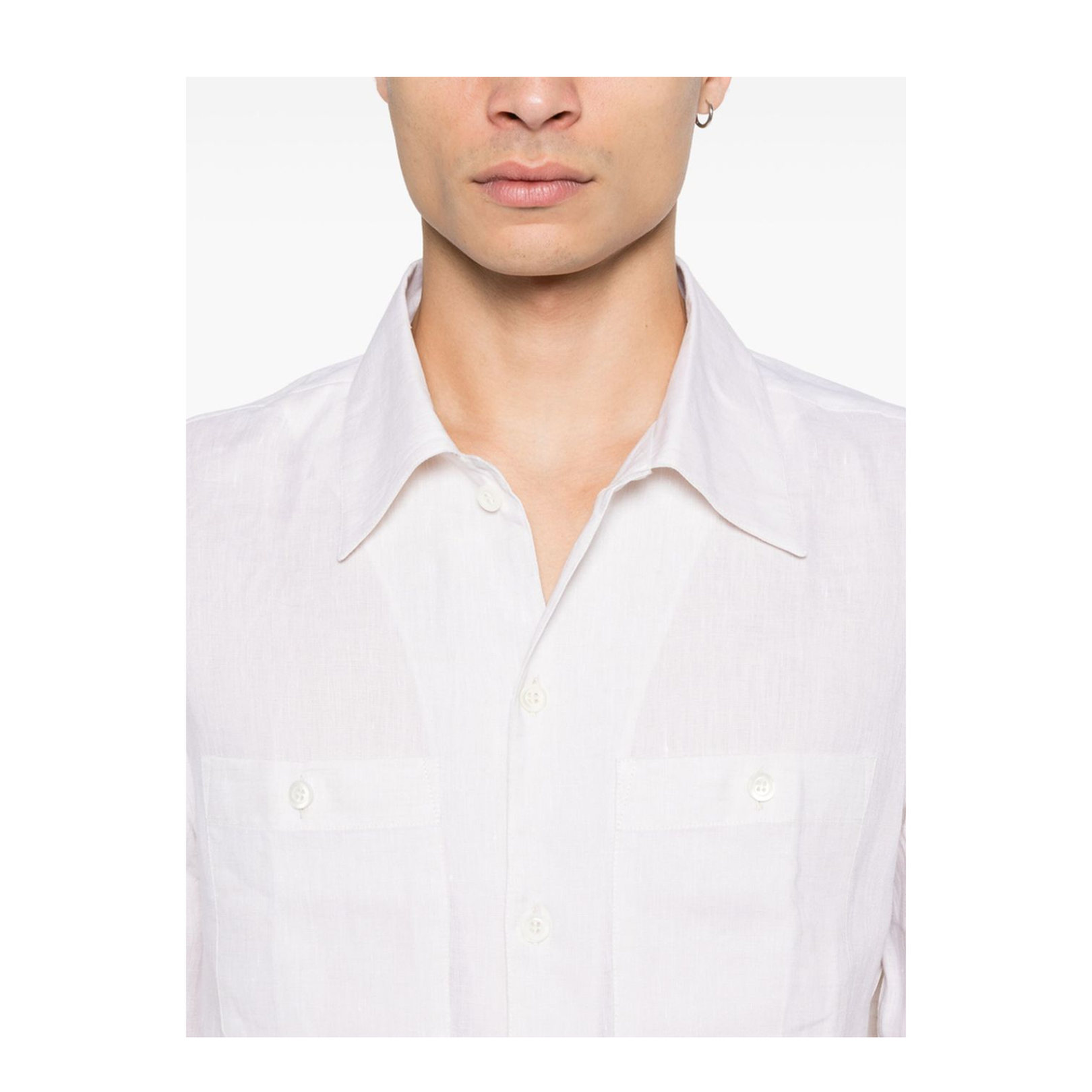 Linen Shirt - Ecru Long Sleeves