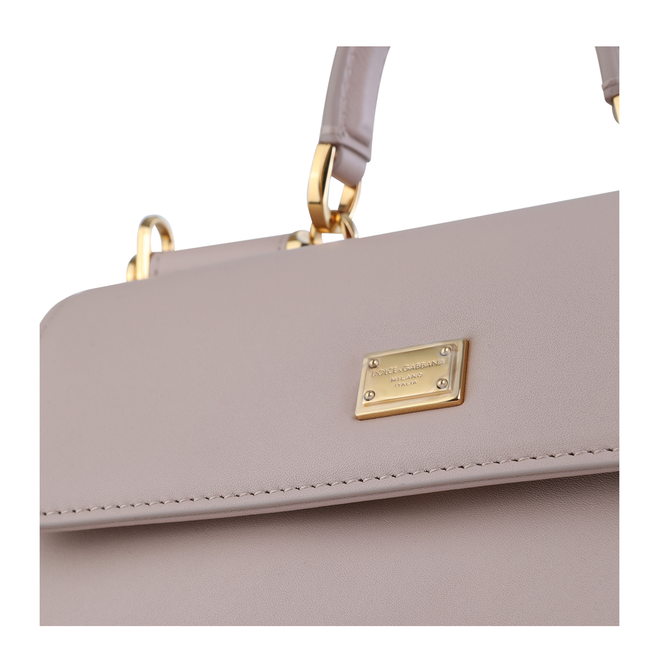 My Sicily Mini Calf Leather Top-Handle Bag - Beige