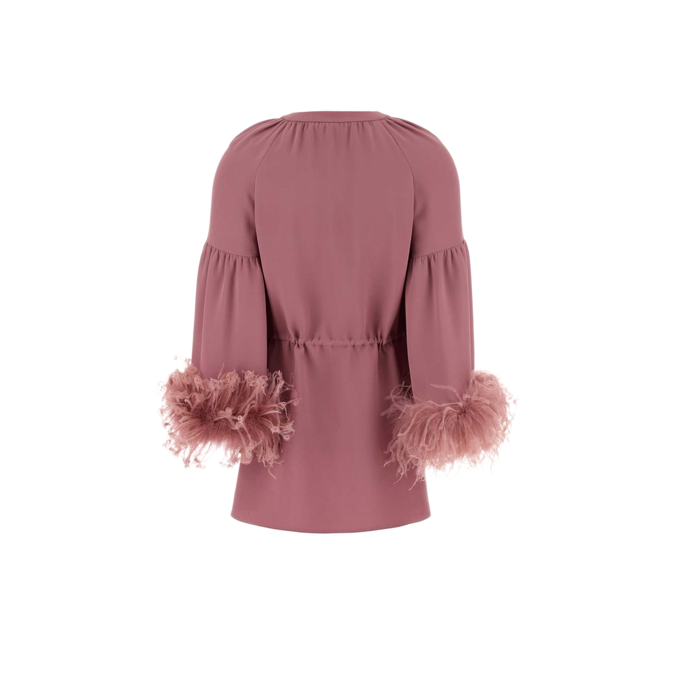 Antiqued Pink Crepe Couture Blouse